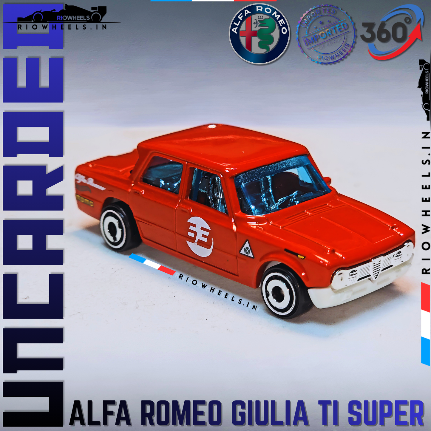 329/- || IMPORTED ALFA ROMEO GIULIA TI SUPER - HOT WHEELS || UNCARDED