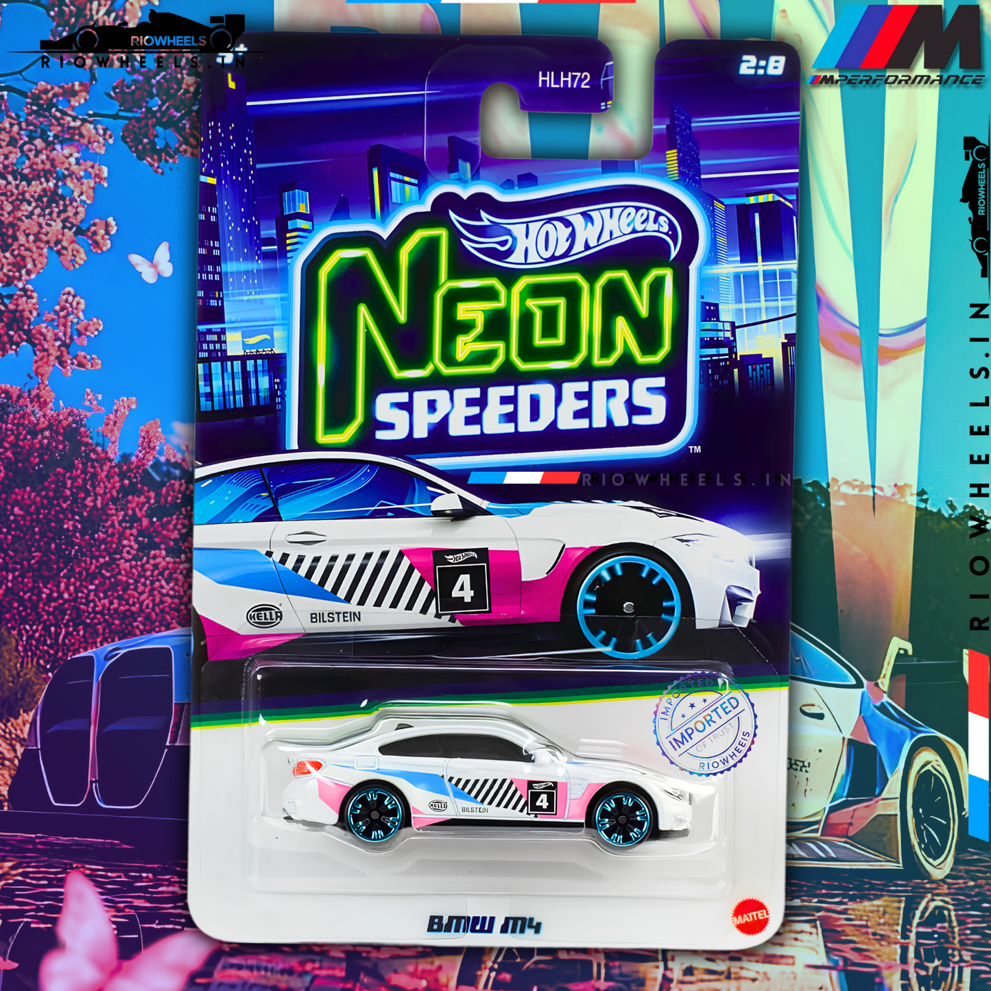 849/- || IMPORTED BMW M4 - NEON SPEEDERS - HOT WHEELS