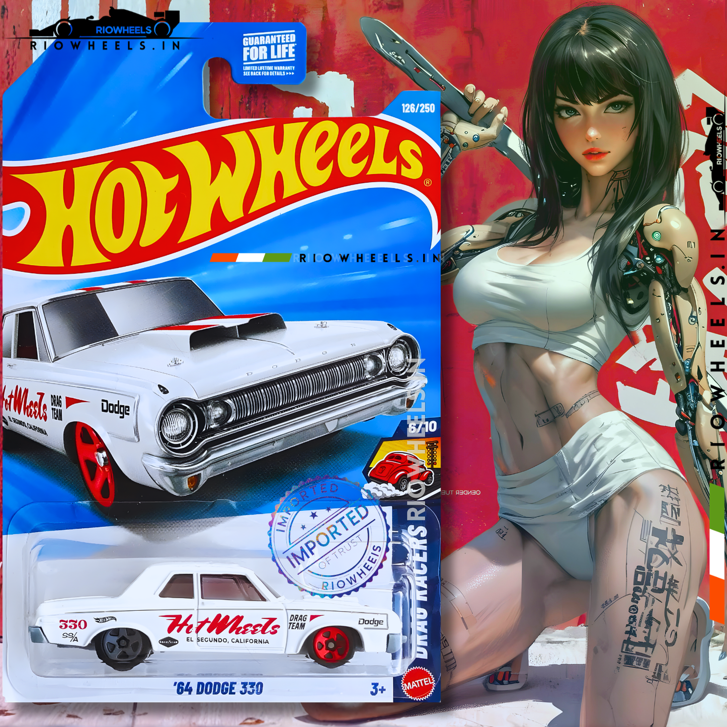 389/- || IMPORTED 64 DODGE 330 - HOT WHEELS