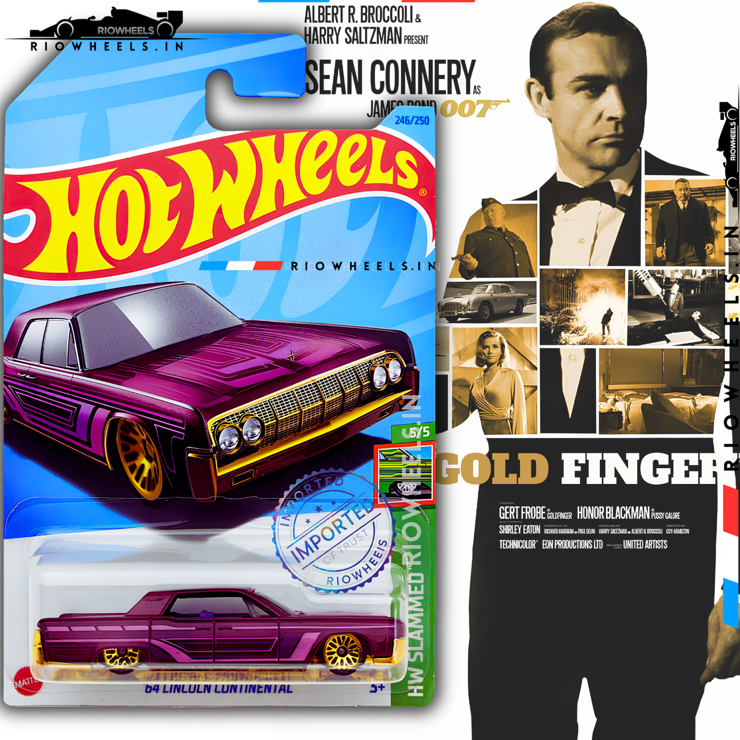 649/- || IMPORTED 64 LINCOLN CONTINENTAL - HOT WHEELS || PURPLE