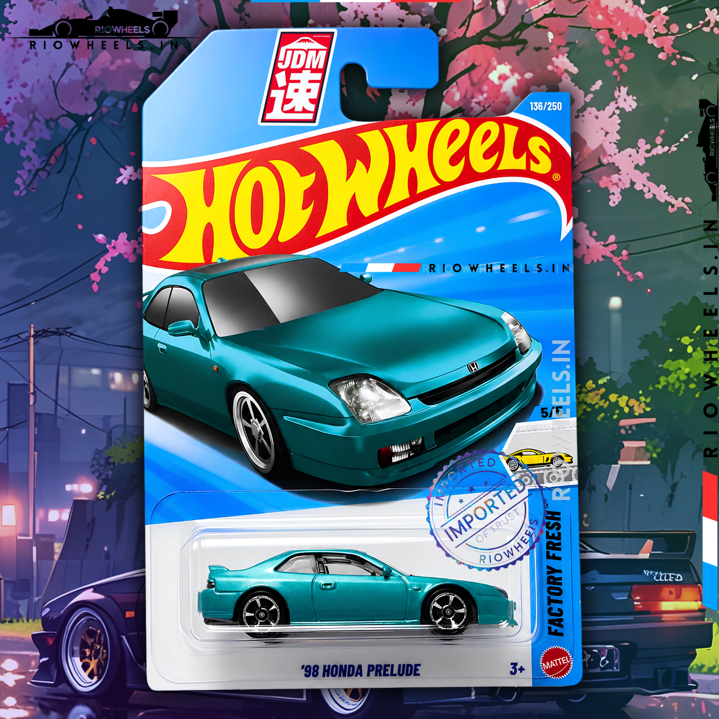 359/- || IMPORTED 98 HONDA PRELUDE - HOT WHEELS