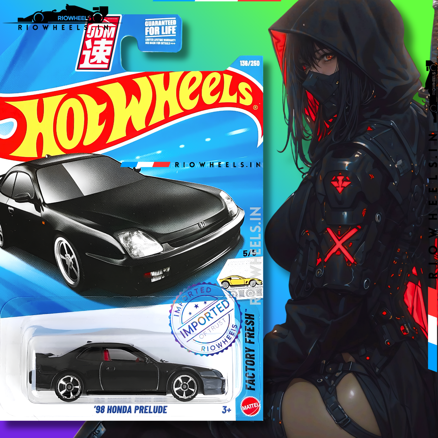 329/- || IMPORTED 98 HONDA PRELUDE - HOT WHEELS