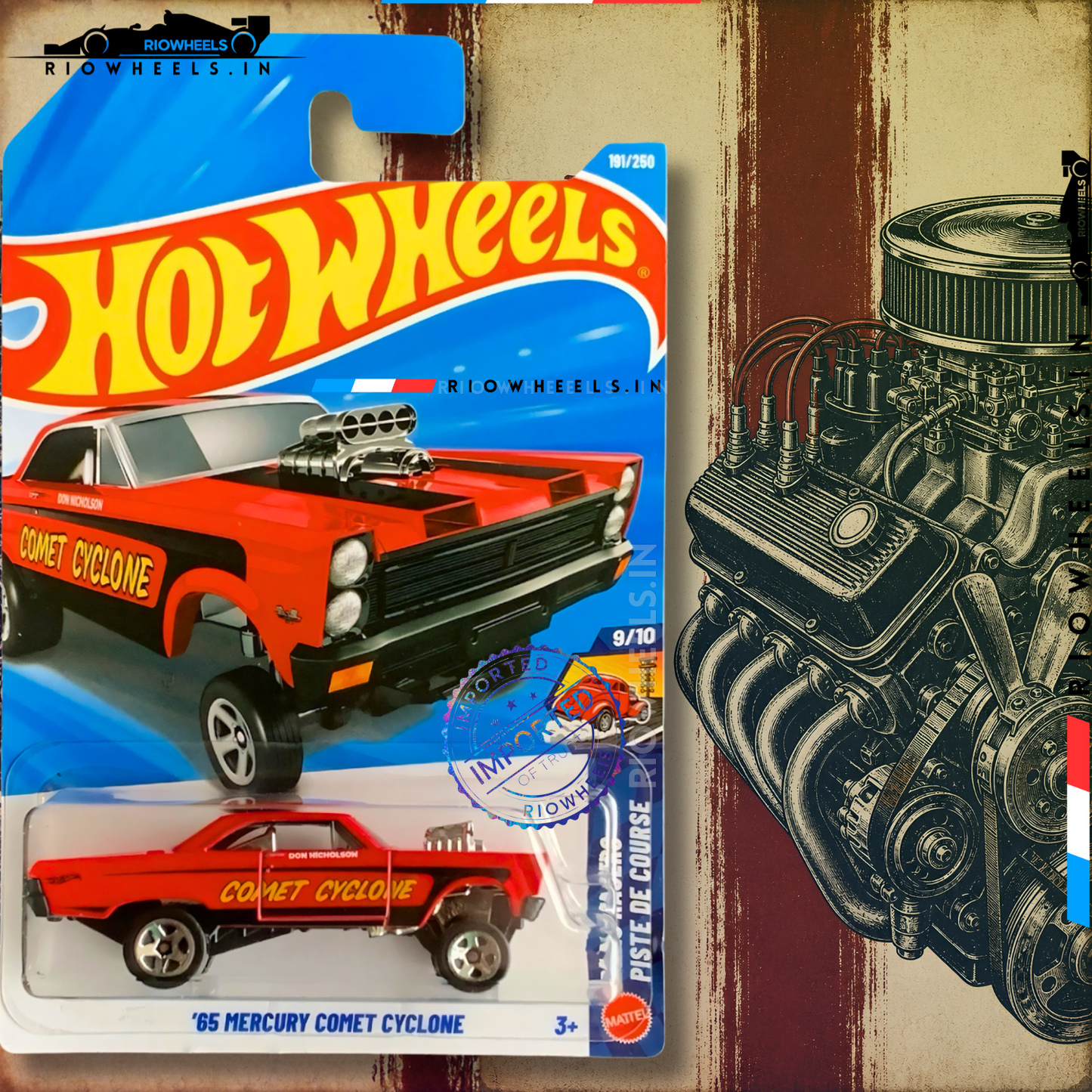 259/- || IMPORTED 65 MERCURY COMET CYCLONE - HOT WHEELS
