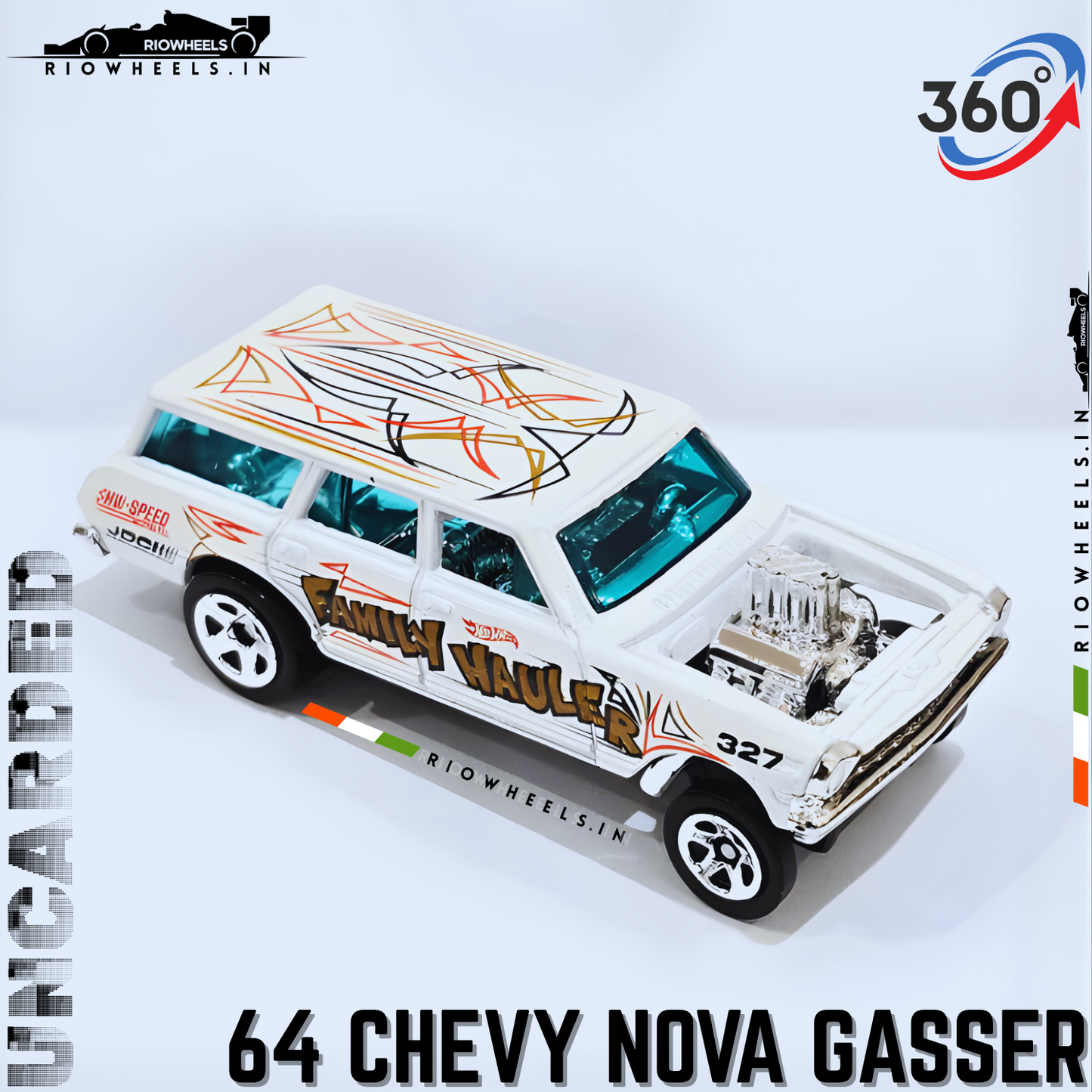 279/- || 64 CHEVY NOVA GASSER - HOT WHEELS || UNCARDED