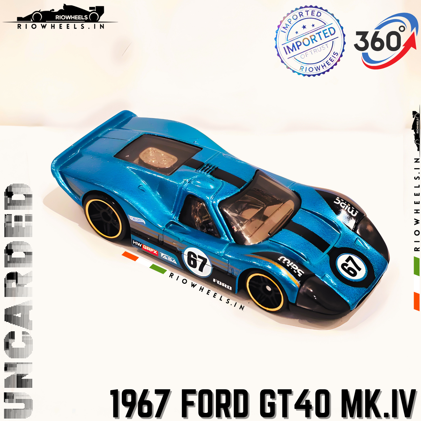 449/- || IMPORTED 1967 FORD GT40 MK.IV - HOT WHEELS || UNCARDED