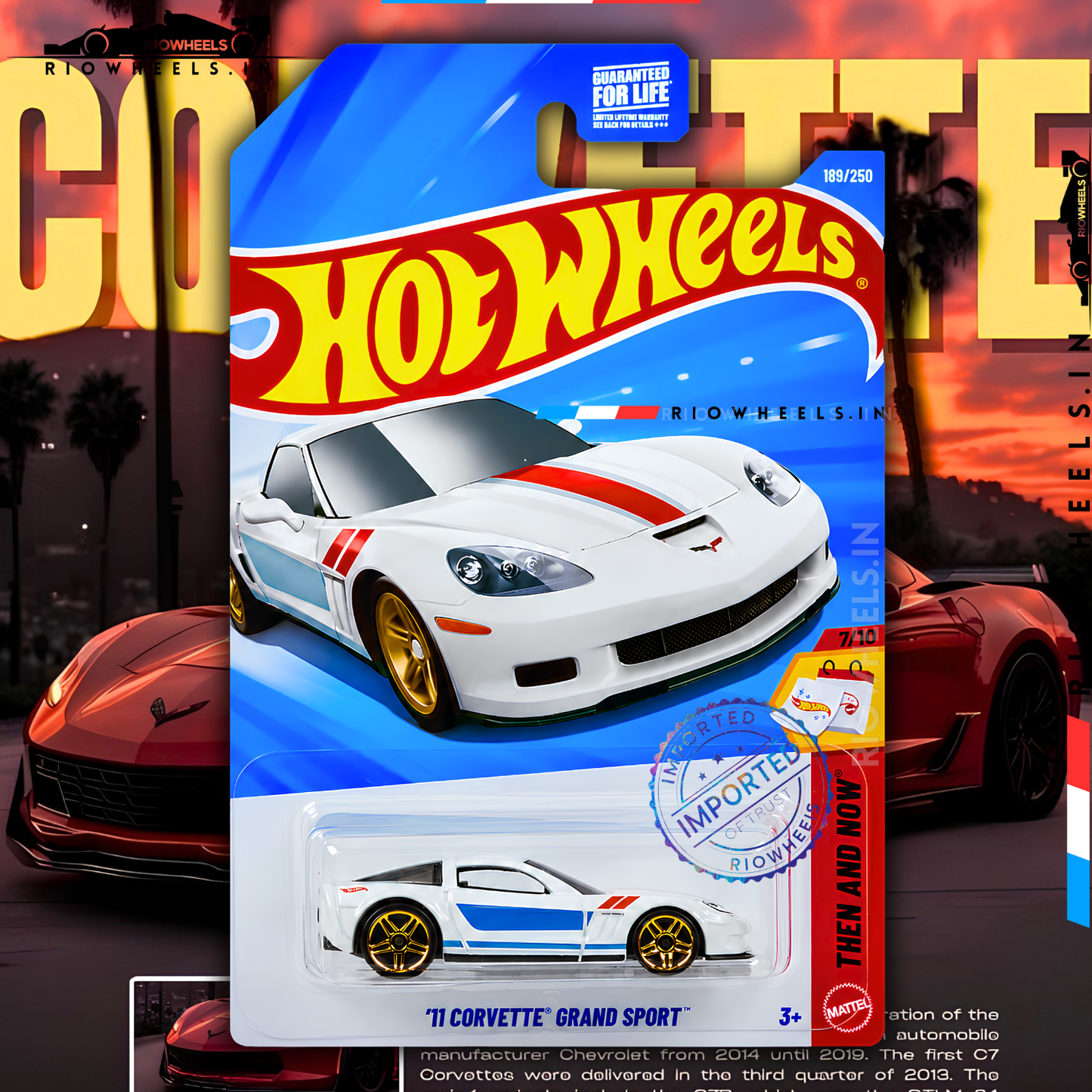 289/- || IMPORTED 11 CORVETTE GRAND SPORT - HOT WHEELS
