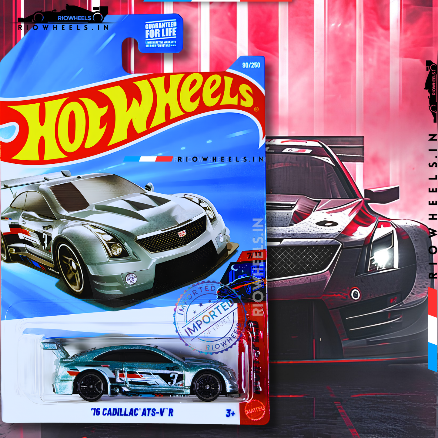 369/- || IMPORTED 16 CADILLAC ATS-V R - HOT WHEELS