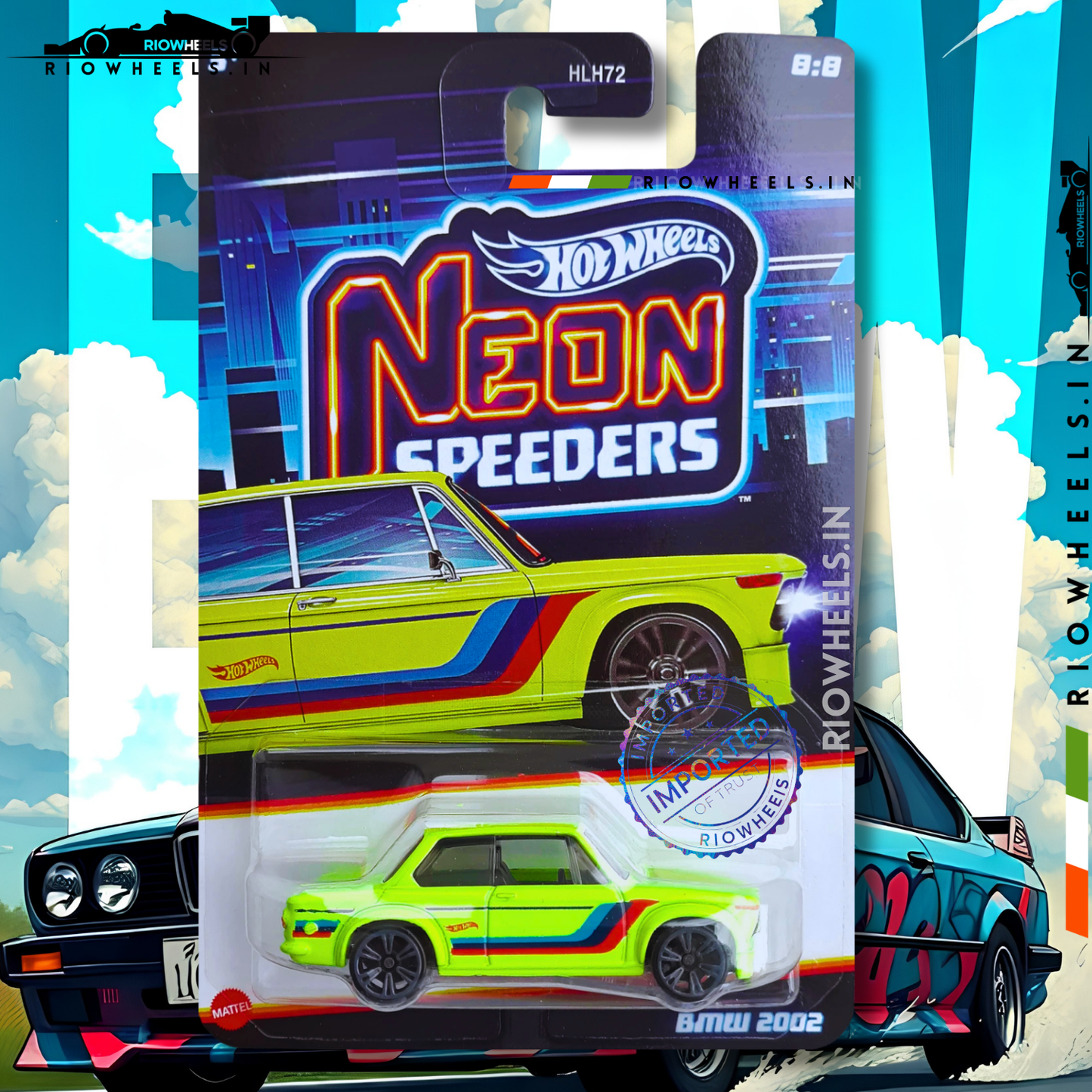 669/- || IMPORTED BMW 2002 - NEON SPEEDERS - HOT WHEELS