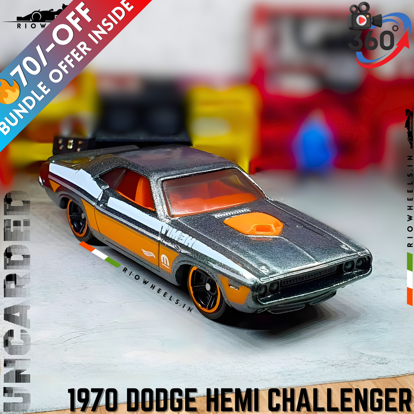 379/- || IMPORTED 1970 DODGE HEMI CHALLENGER - HOT WHEELS || UNCARDED