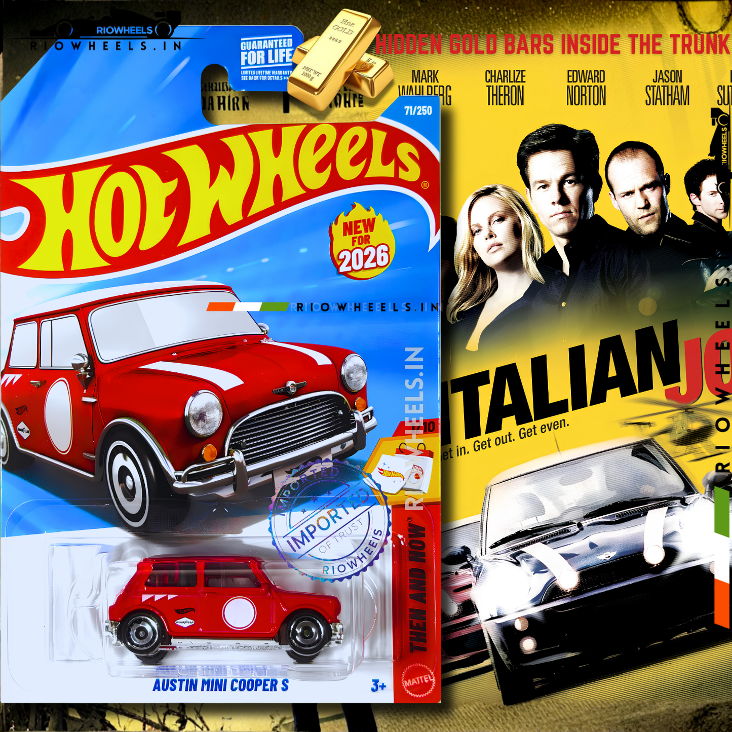 469/- || IMPORTED AUSTIN MINI COOPER S - HOT WHEELS || RED