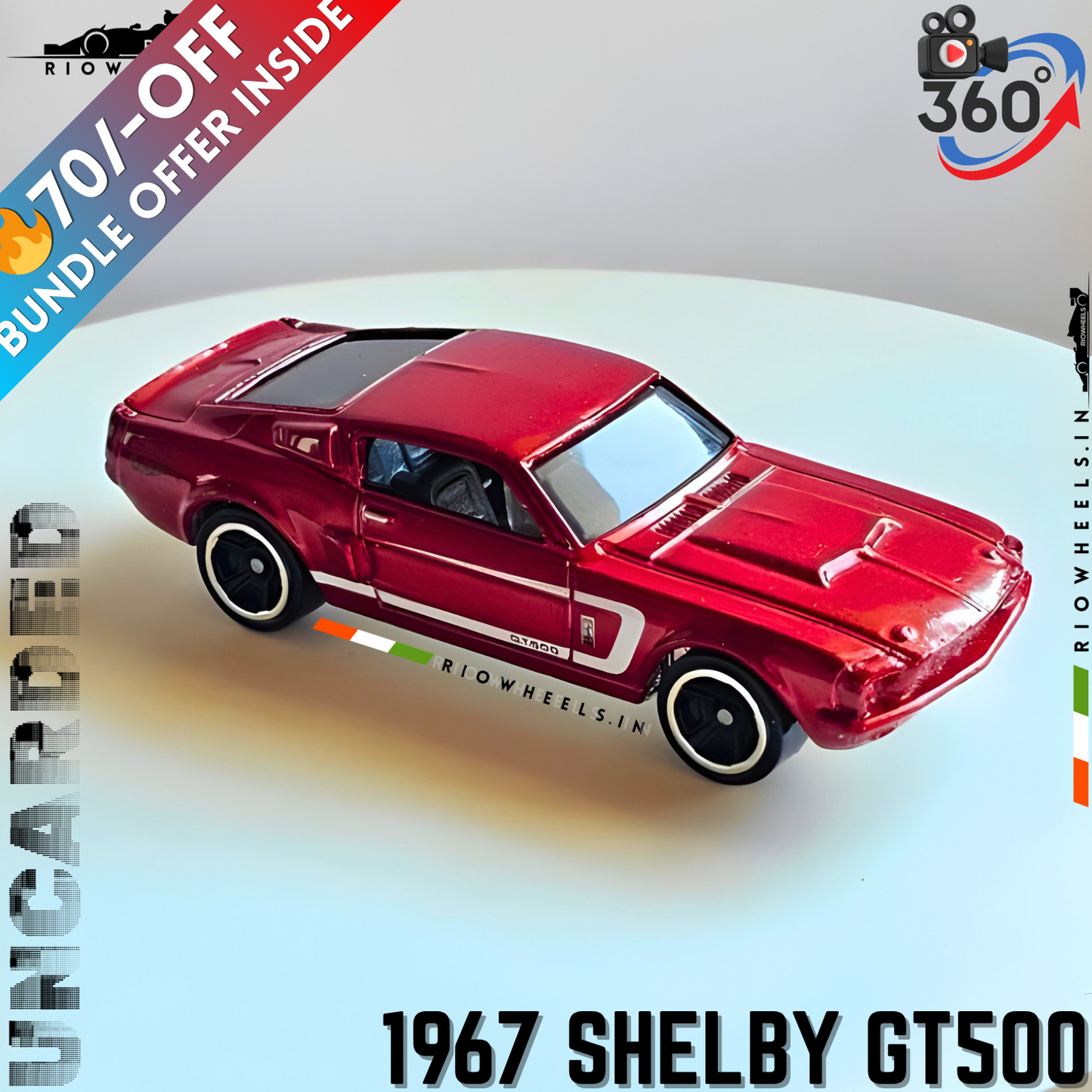 379/- || దిగుమతి చేసుకున్న 1967 షెల్బీ GT500 - హాట్ వీల్స్ || అన్కార్డెడ్
