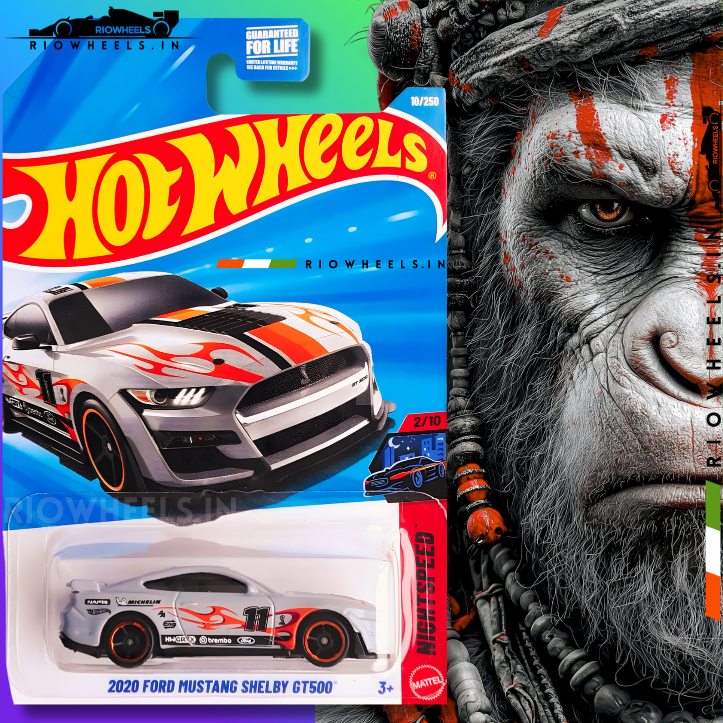 439/- || 2020 फोर्ड मस्टैंग शेल्बी GT500 - हॉट व्हील्स