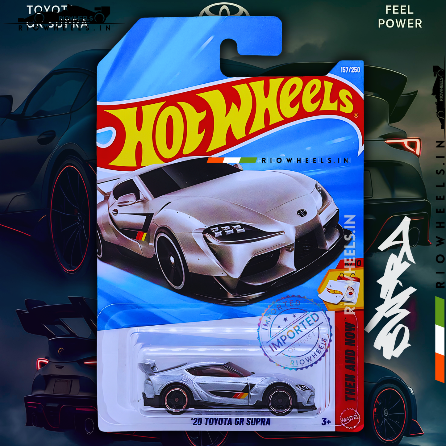 449/- || IMPORTED 20 TOYOTA GR SUPRA - HOT WHEELS || METALFLAKE SILVER
