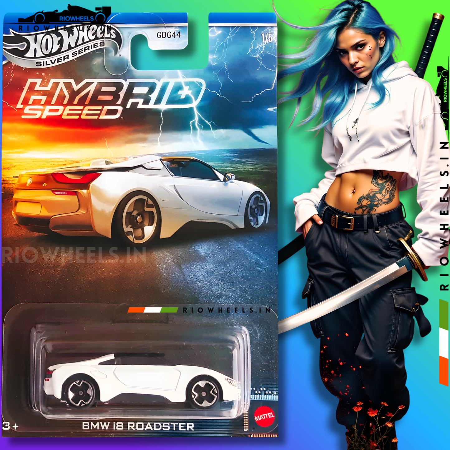 449/- || BMW i8 ROADSTER || SILVER SERIES || HYBRID SPEED - HOT WHEELS