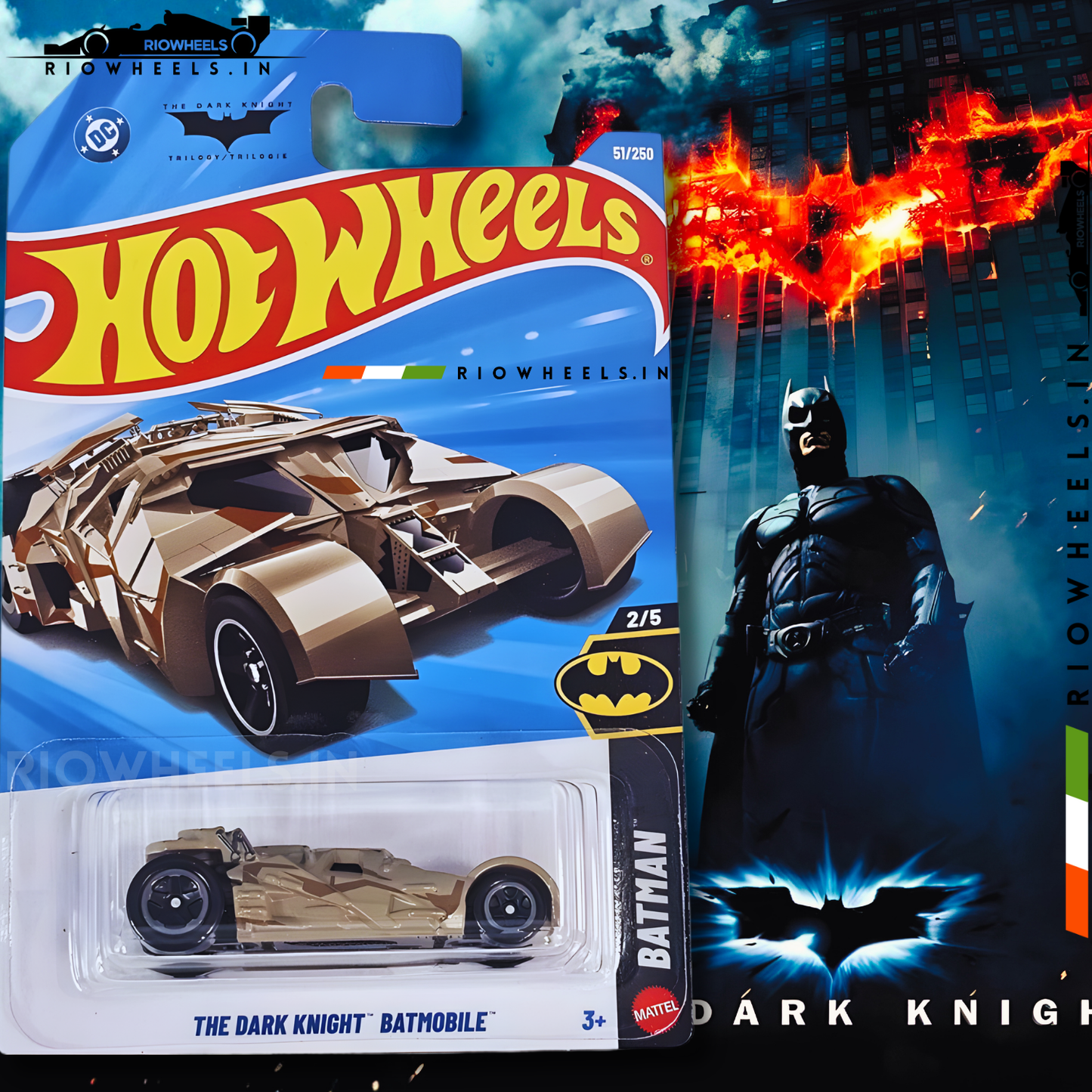 389/- || THE DARK KNIGHT BATMOBILE - HOT WHEELS