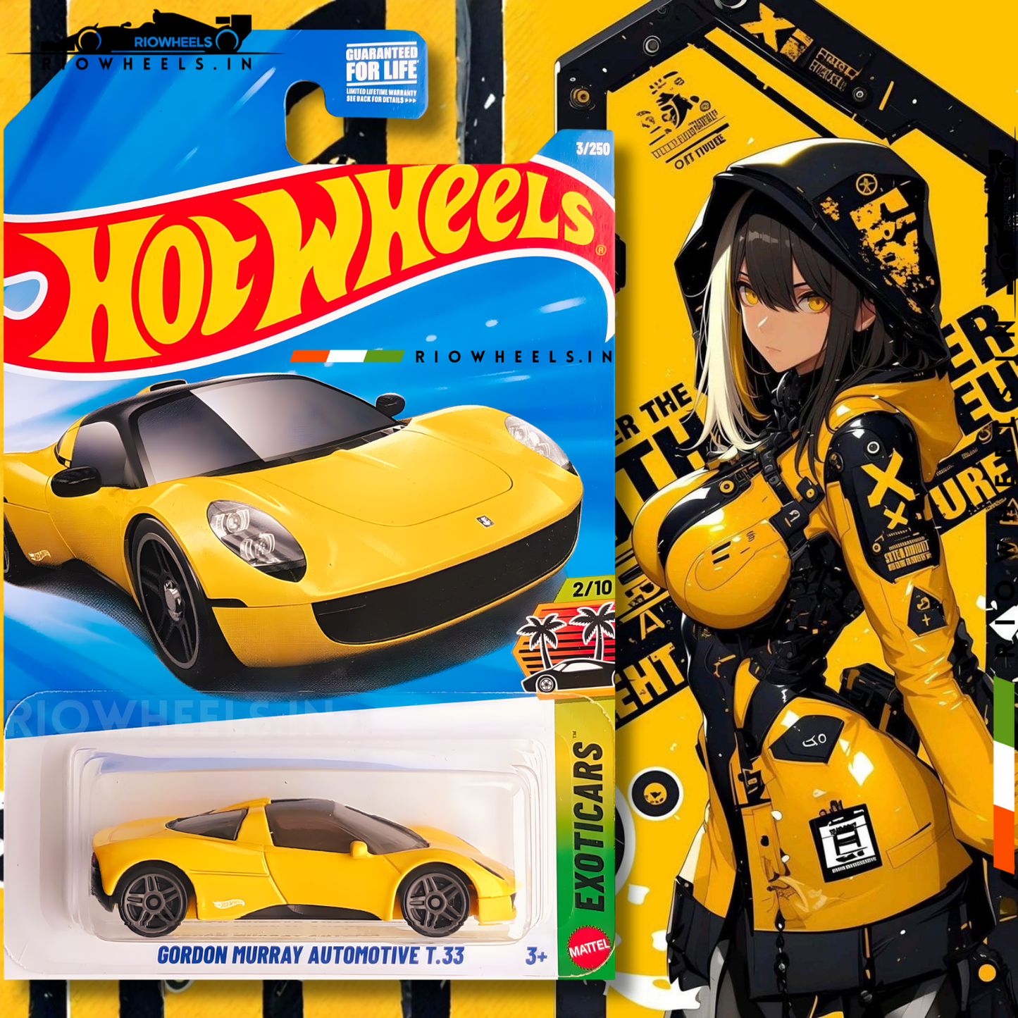 279/- || GORDON MURRAY AUTOMOTIVE T.33 || YELLOW - HOT WHEELS