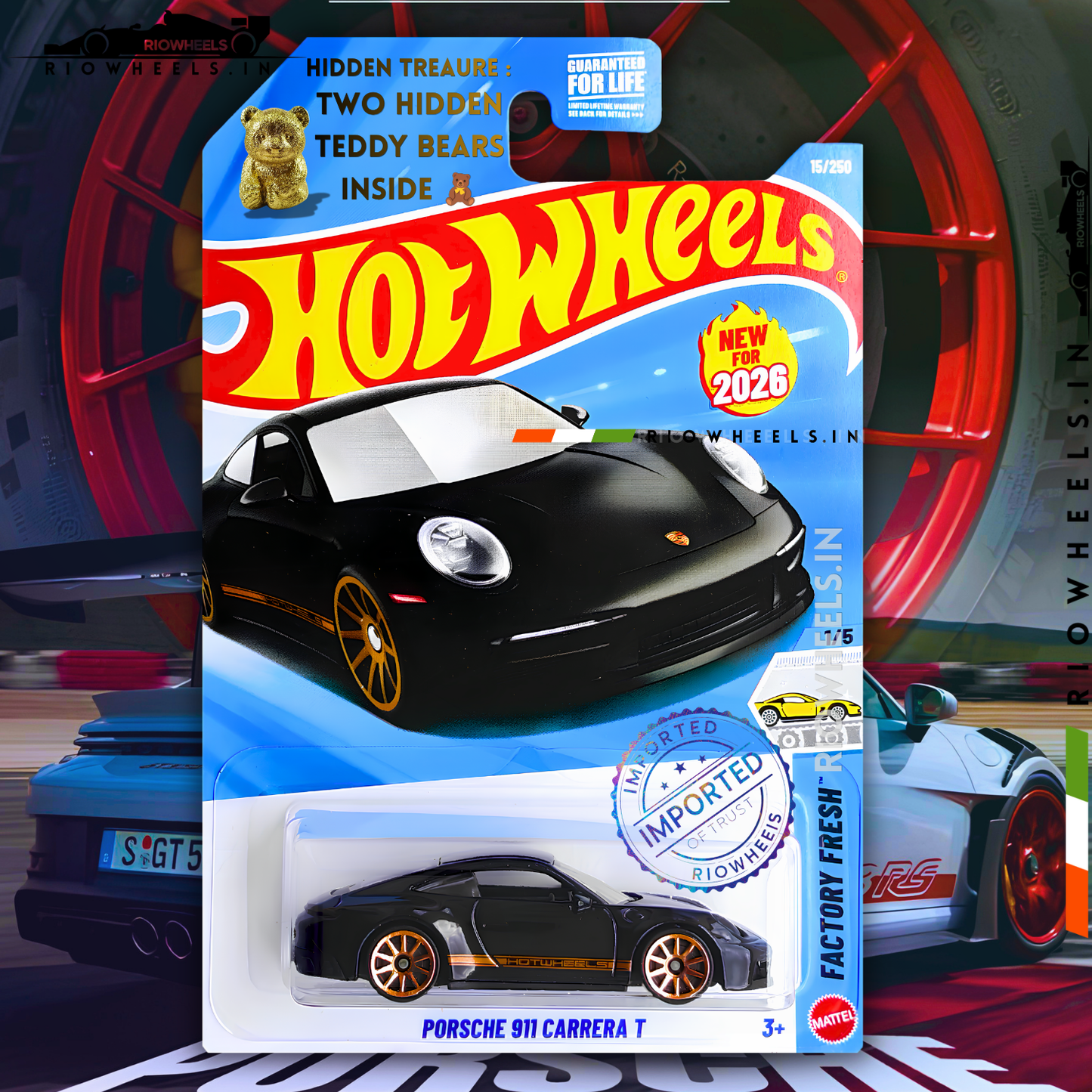 589/- || IMPORTED PORSCHE 911 CARRERA T - HOT WHEELS