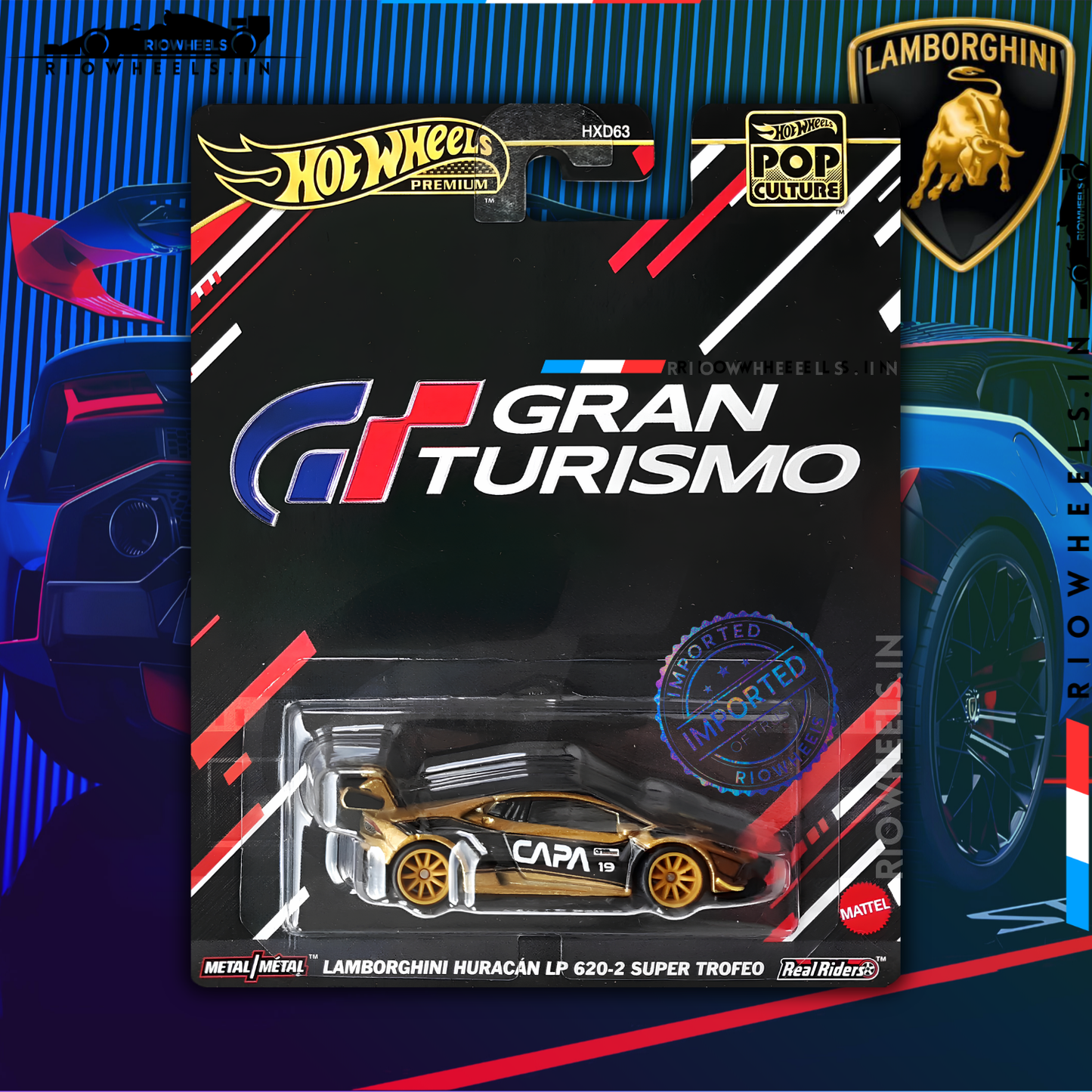 |1139/- || IMPORTED LAMBORGHINI HURACAN LP 620-2 SUPER TROFEO - PREMIUM POP CULTURE - HOT WHEELS