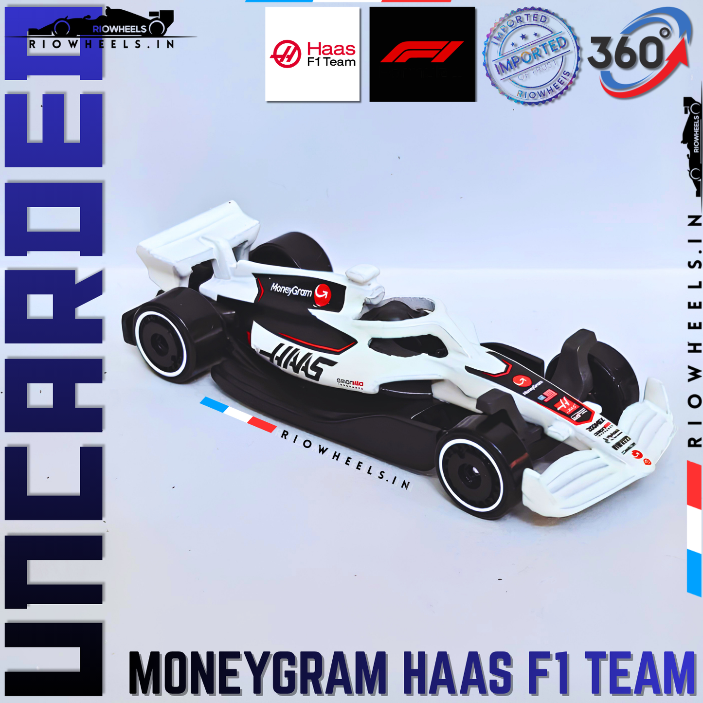449/- || IMPORTED MONEYGRAM HAAS F1 TEAM - HOT WHEELS || UNCARDED