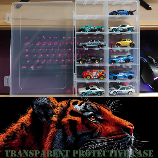 'PROTECTIVE SAFE CASE_TRANSPARENT BOX - HOT WHEELS