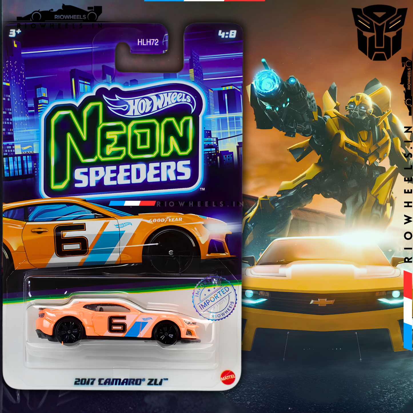679/- || IMPORTED 2017 CAMARO ZL1 - NEON SPEEDERS - HOT WHEELS
