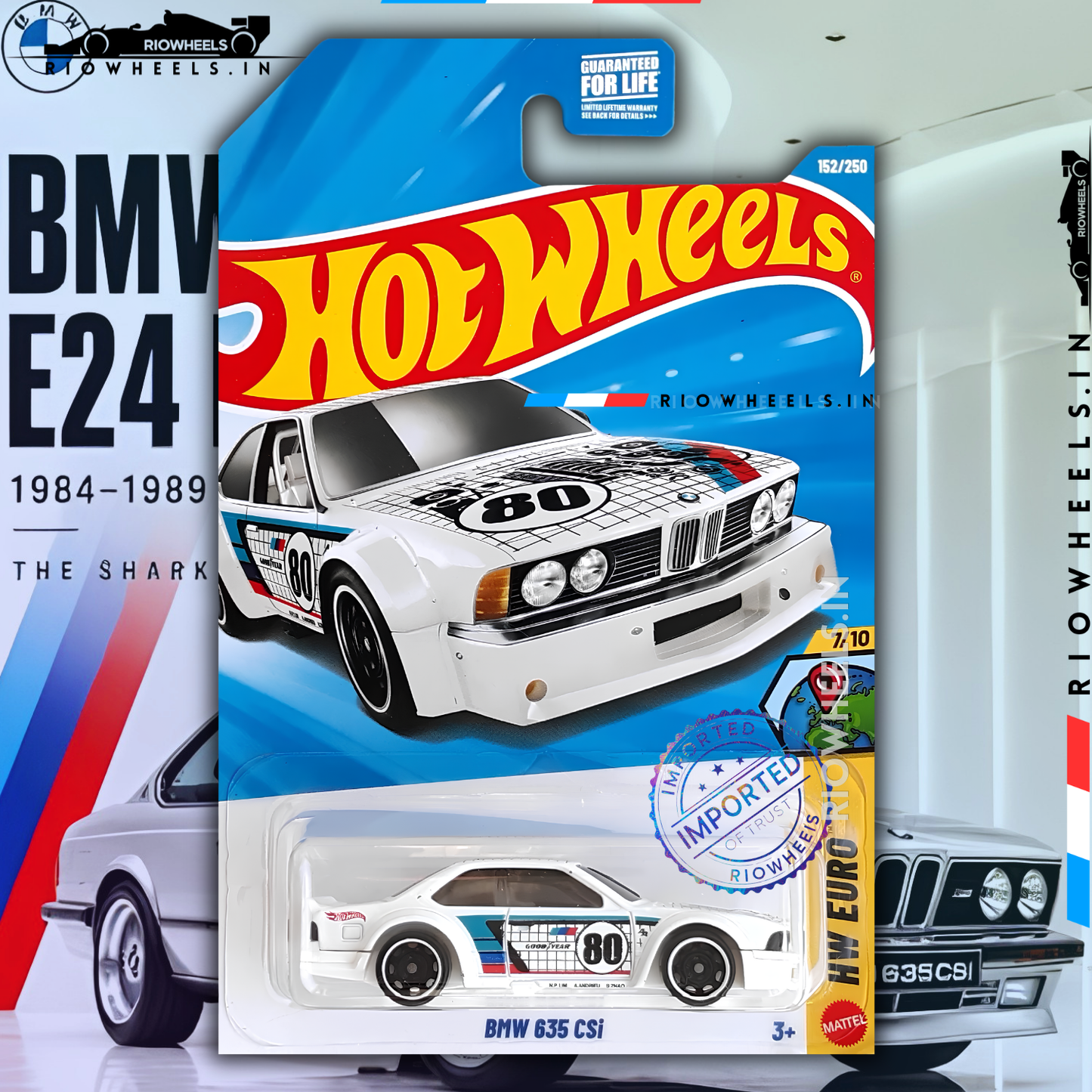 449/- || IMPORTED BMW 635 CSi - HOT WHEELS || WHITE