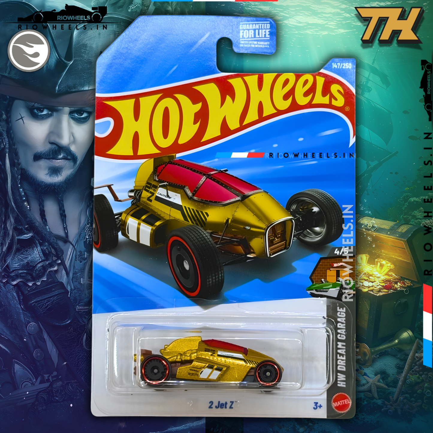 589/- || 2 JET Z - TREASURE HUNT [TH] - HOT WHEELS