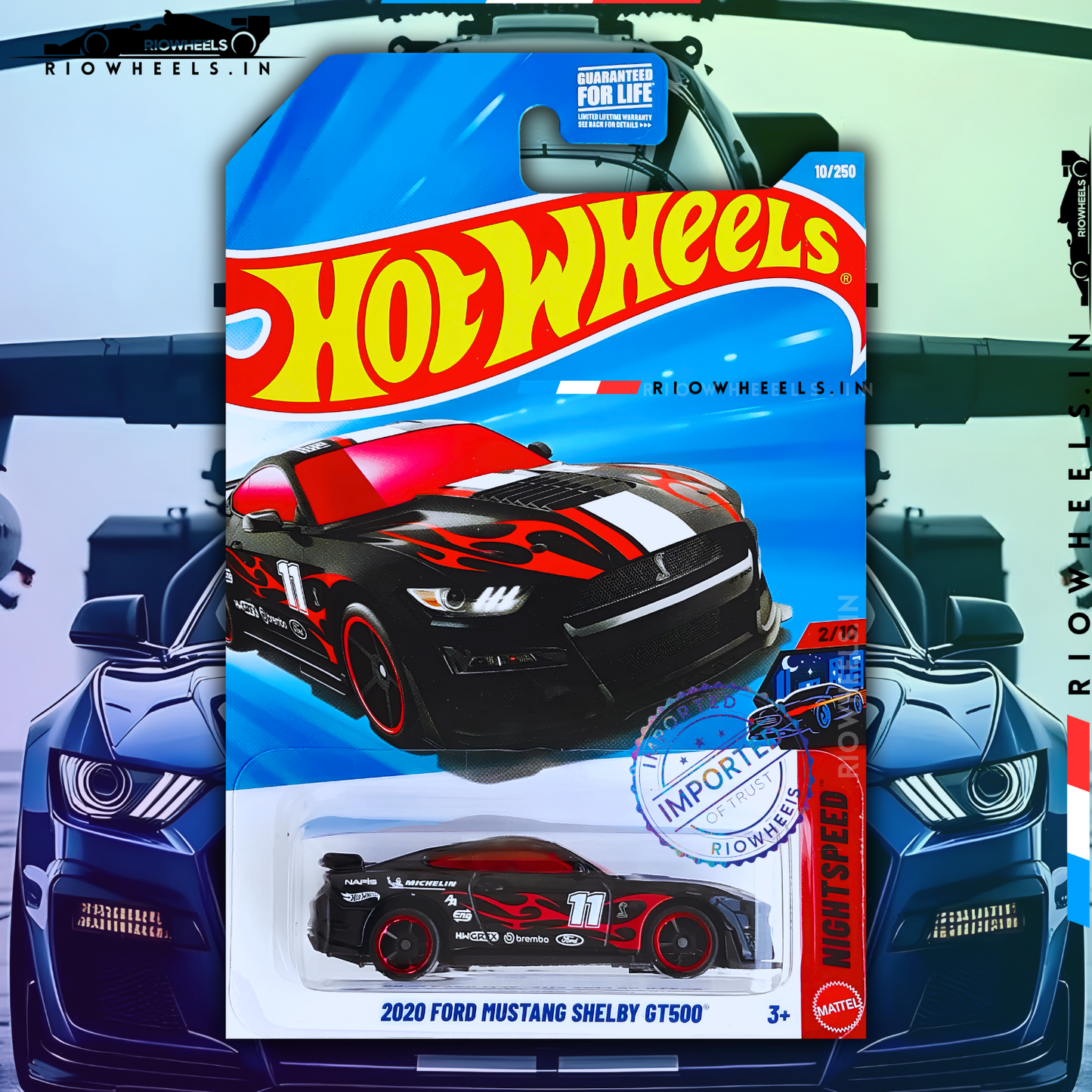 429/- || IMPORTED 2020 FORD MUSTANG SHELBY GT500 - HOT WHEELS || BLACK