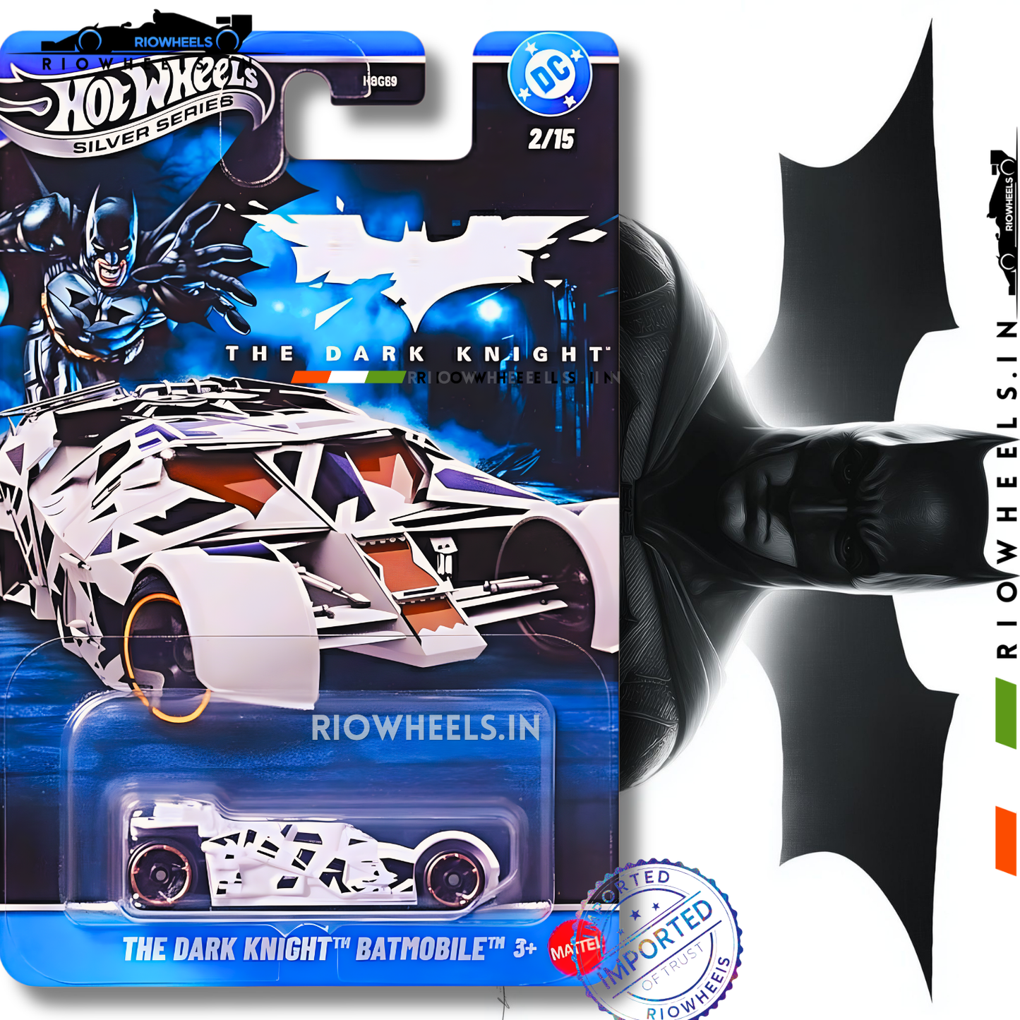 679/- || IMPORTED THE DARK KNIGHT BATMOBILE - HOT WHEELS