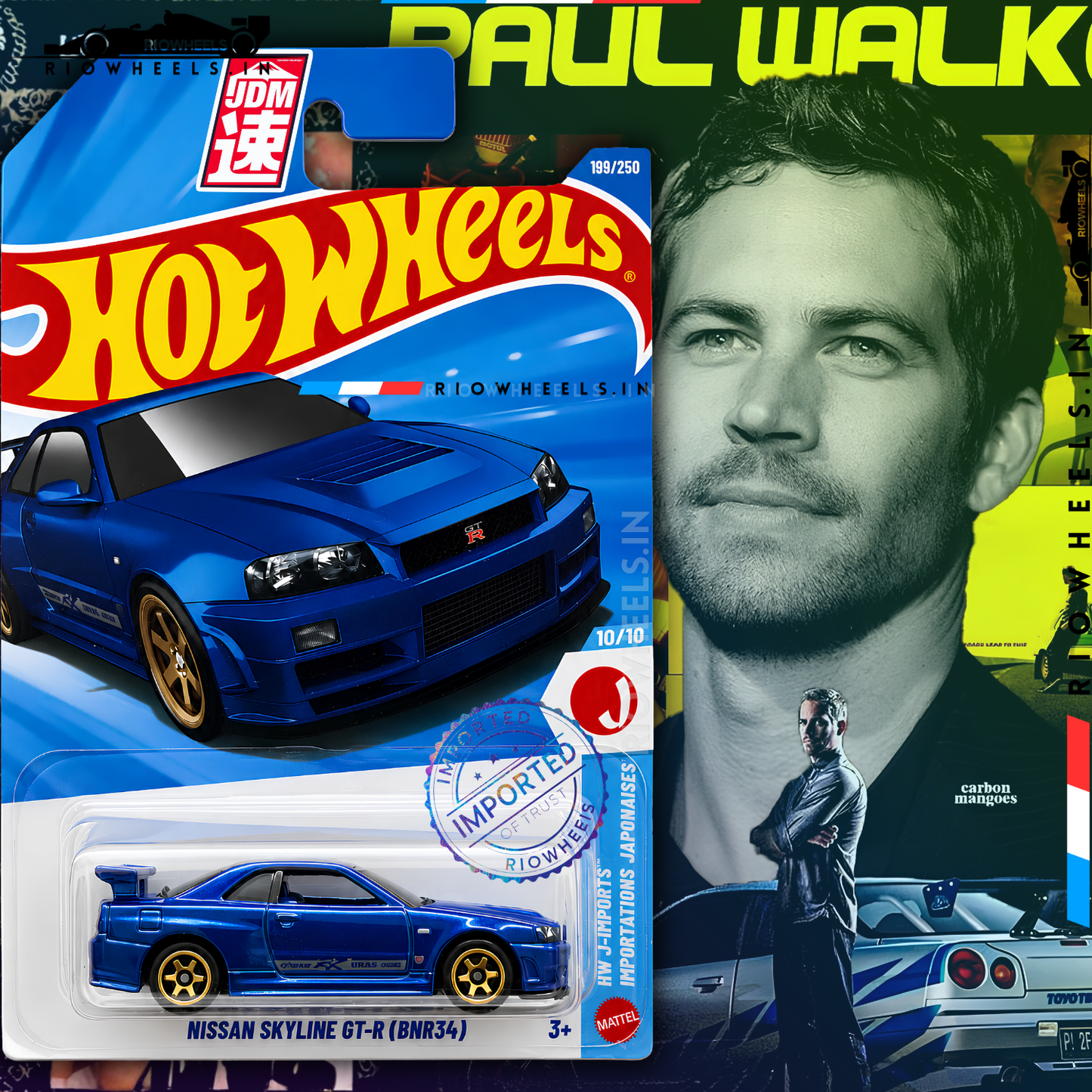 1079/- || IMPORTED NISSAN SKYLINE GT-R (BNR34) - HOT WHEELS