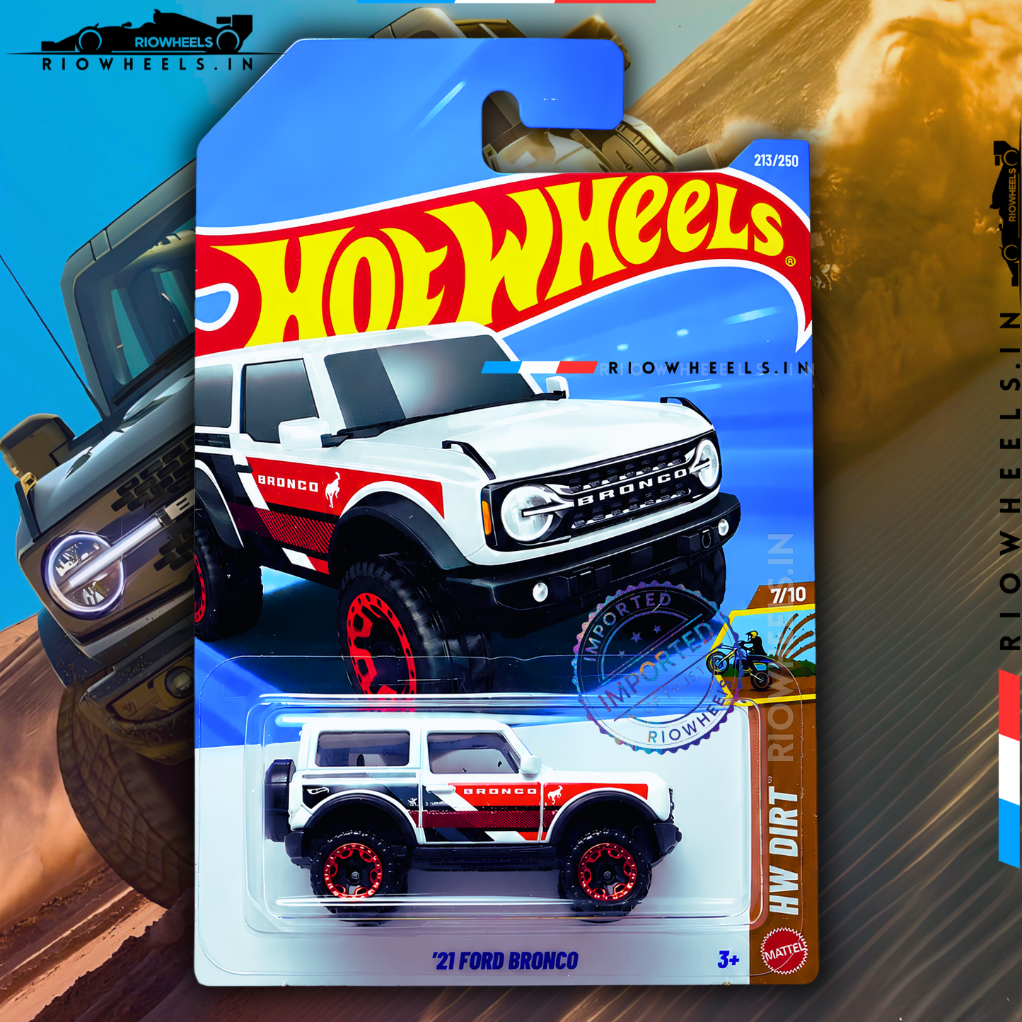 389/- || IMPORTED 21 FORD BRONCO - HOT WHEELS || WHITE