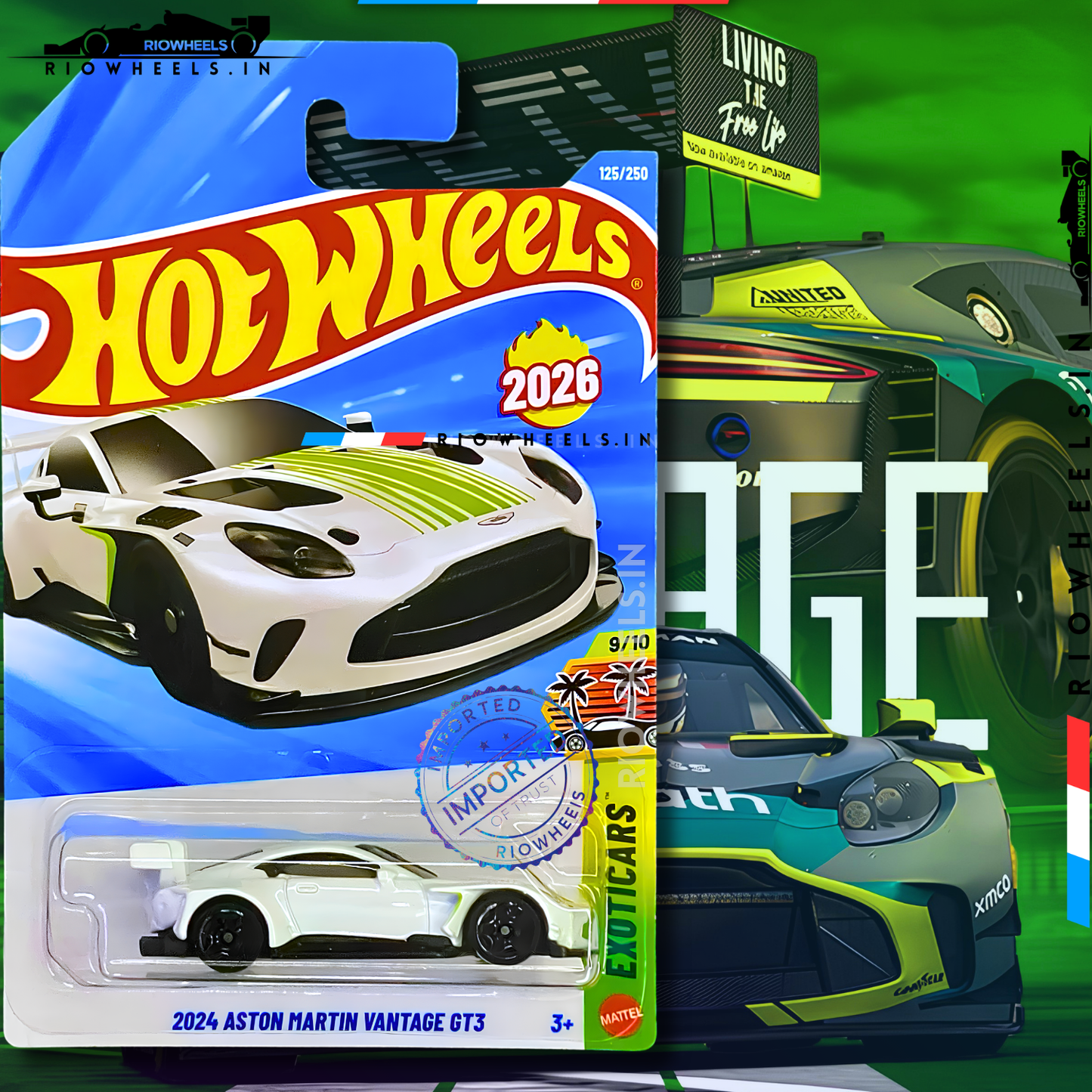 669/- || IMPORTED 2024 ASTON MARTIN VANTAGE GT3 - HOT WHEELS