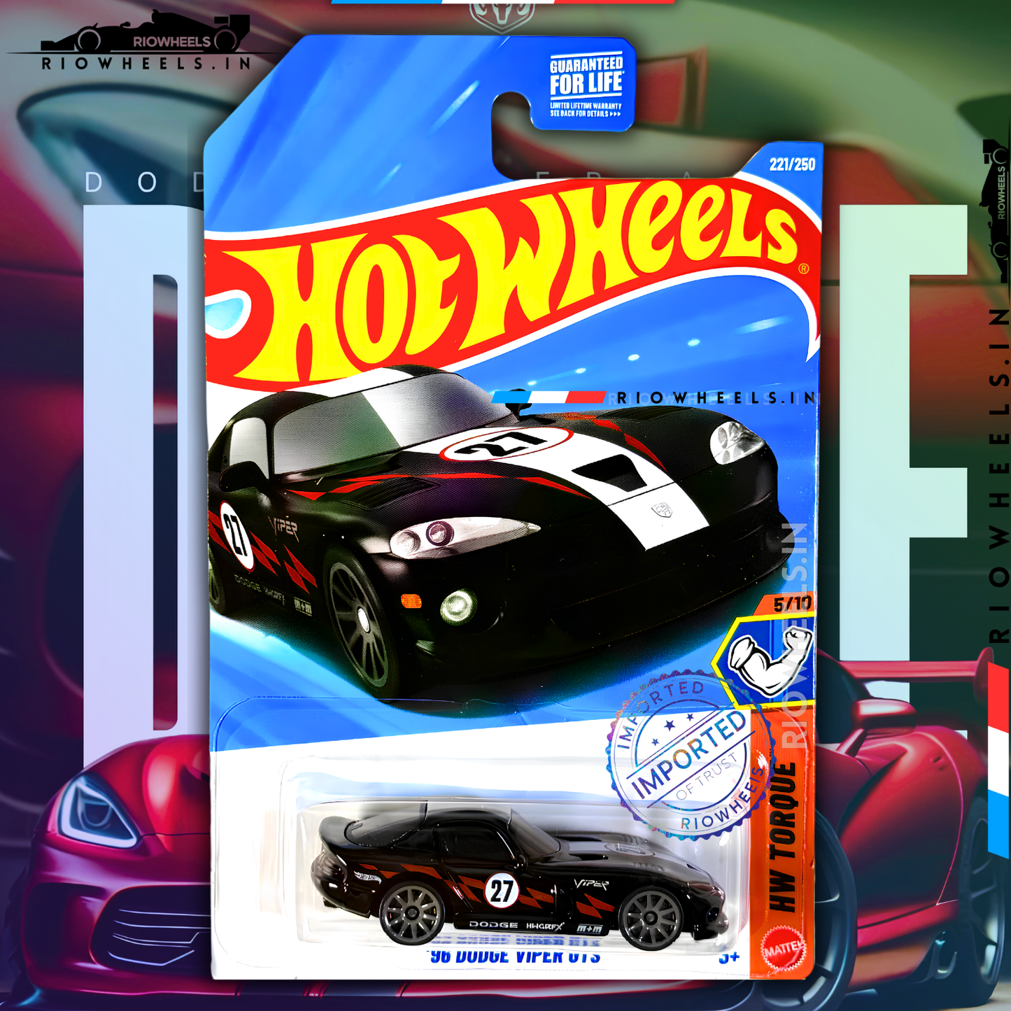 329/- || IMPORTED 96 DODGE VIPER GTS - HOT WHEELS
