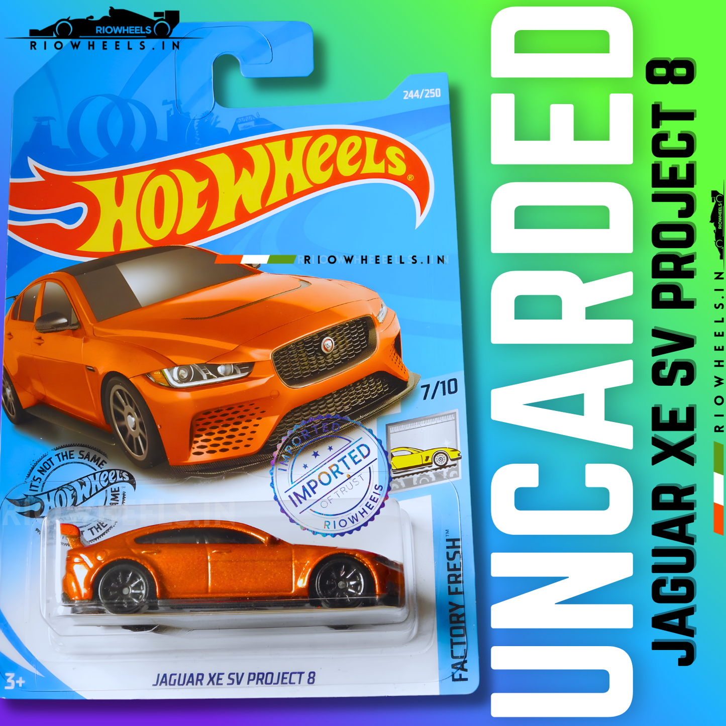 589/- || IMPORTED JAGUAR XE SV PROJECT 8 - HOT WHEELS || UNCARDED (2019 - OLD & RARE)