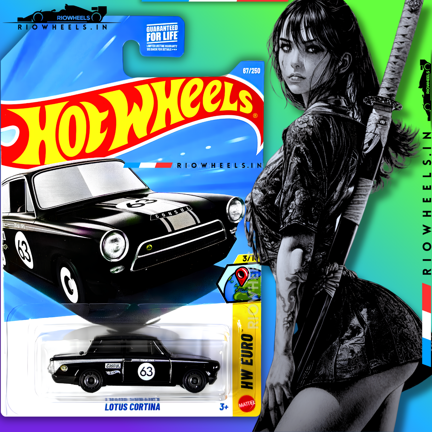 289/- || LOTUS CORTINA - HOT WHEELS