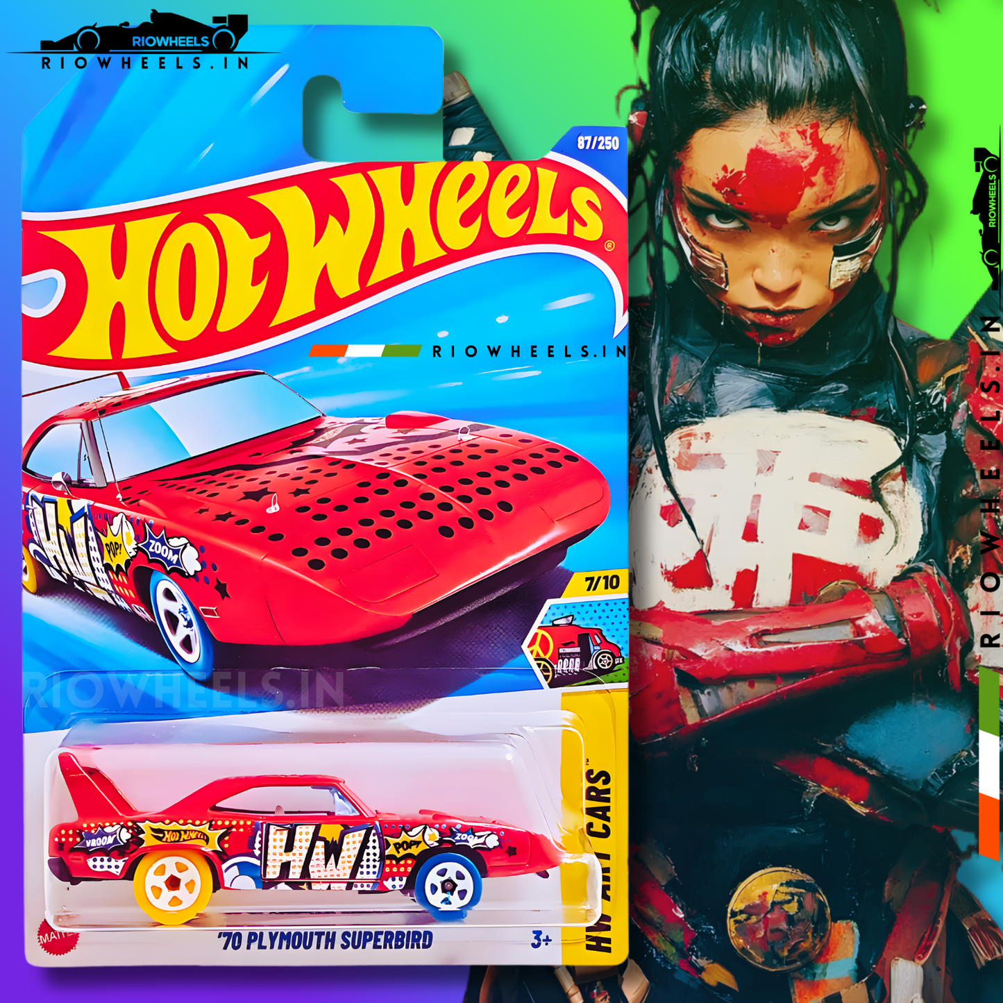249/- || 70 PLYMOUTH SUPERBIRD - HOT WHEELS