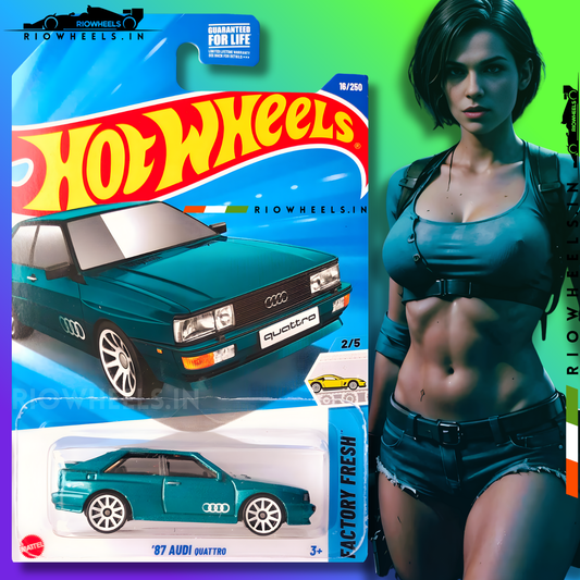 359/- || 87 AUDI QUATTRO || CYAN - HOT WHEELS