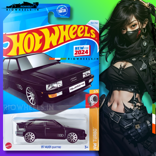 369/- || 87 AUDI QUATTRO || BLACK - HOT WHEELS