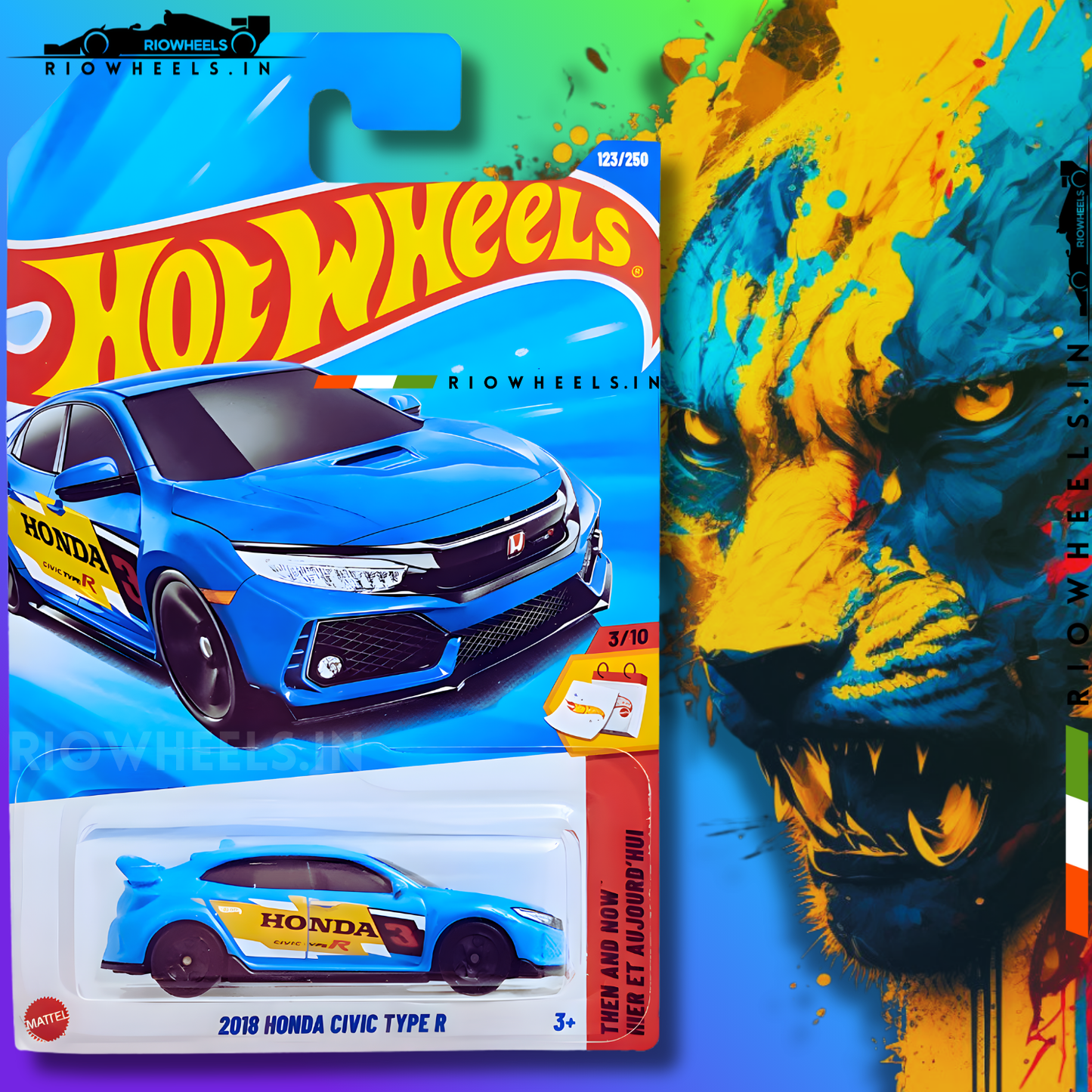 359/- || 2018 HONDA CIVIC TYPE R - HOT WHEELS