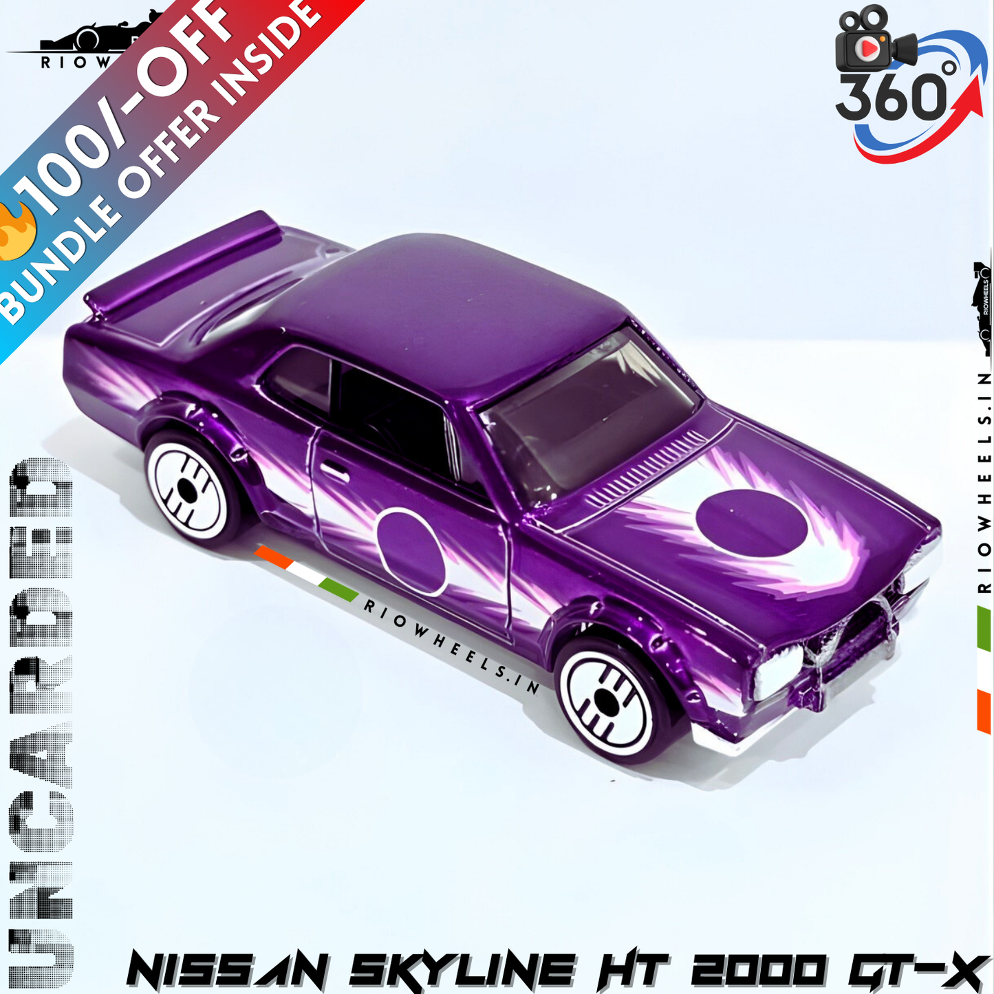 449/- || IMPORTED NISSAN SKYLINE HT 2000 GT-X - ULTRA HOTS - HOT WHEELS || UNCARDED