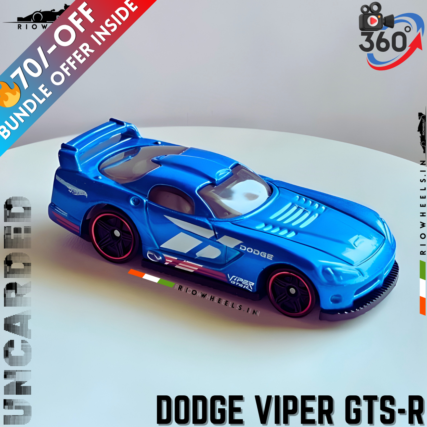 389/- || IMPORTED DODGE VIPER GTS-R - HOT WHEELS || UNCARDED