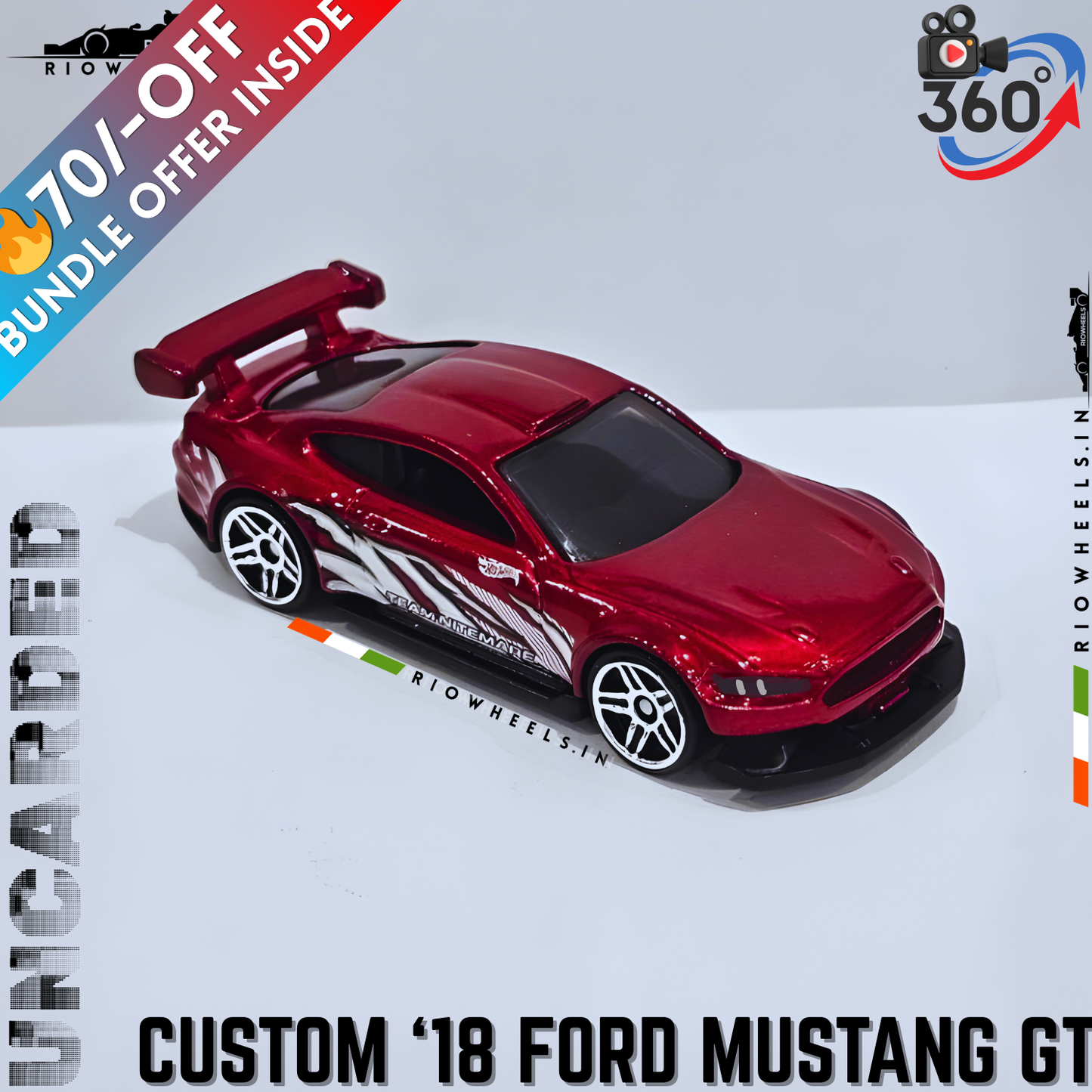 389/- || IMPORTED CUSTOM 18 FORD MUSTANG GT - HOT WHEELS || UNCARDED