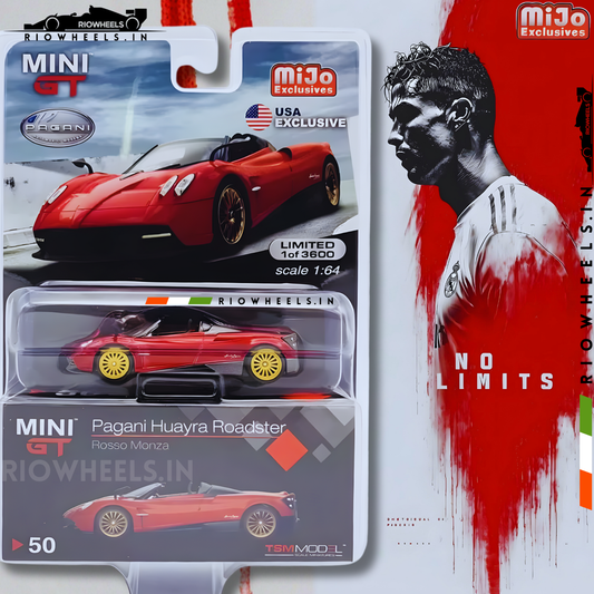 |2949/- || PAGANI HUAYRA ROADSTER - ROSSO MONZA || MIJO EXCLUSIVE LIMITED EDITION CHASE MODEL|| IMPORTED - MINI GT