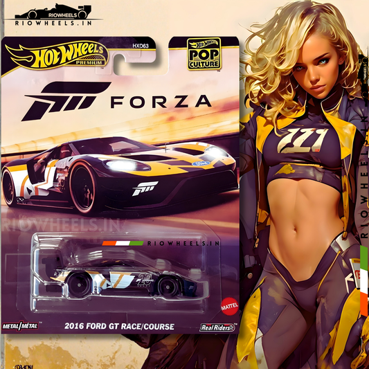 879/- || 2016 FORD GT RACE/COURSE - PREMIUM POP CULTURE - FORZA - HOT WHEELS