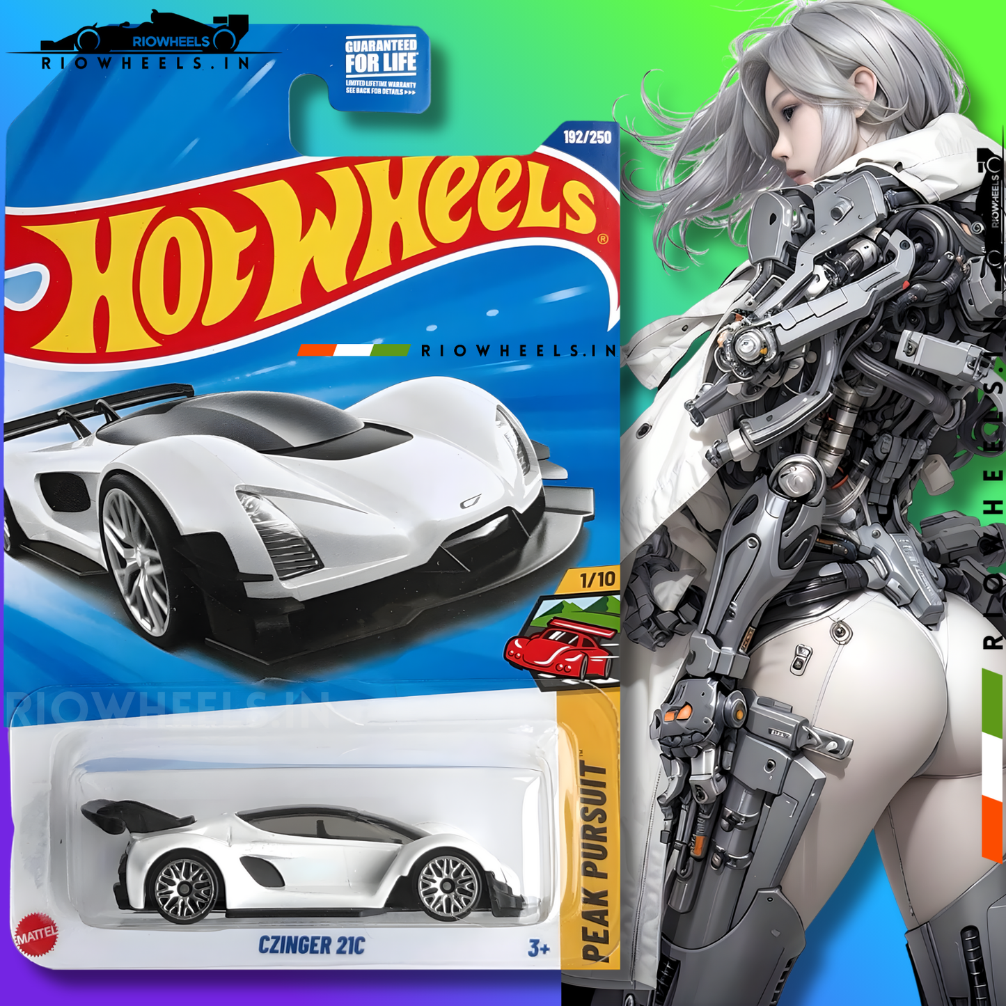 249/- || CZINGER 21C || WHITE - HOT WHEELS