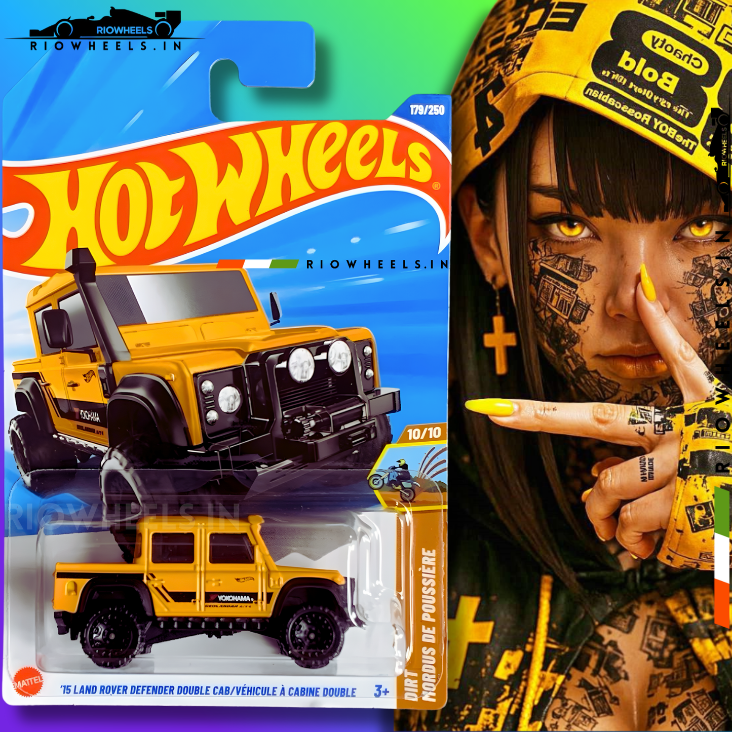 239/- || 15 LAND ROVER DEFENDER DOUBLE CAB/VEHICULE A CABINE DOUBLE - HOT WHEELS