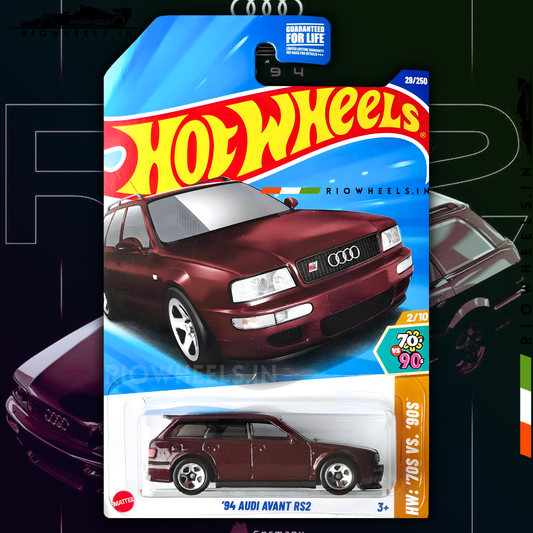 349/- || IMPORTED 94 AUDI AVANT RS2 - HOT WHEELS || MAROON