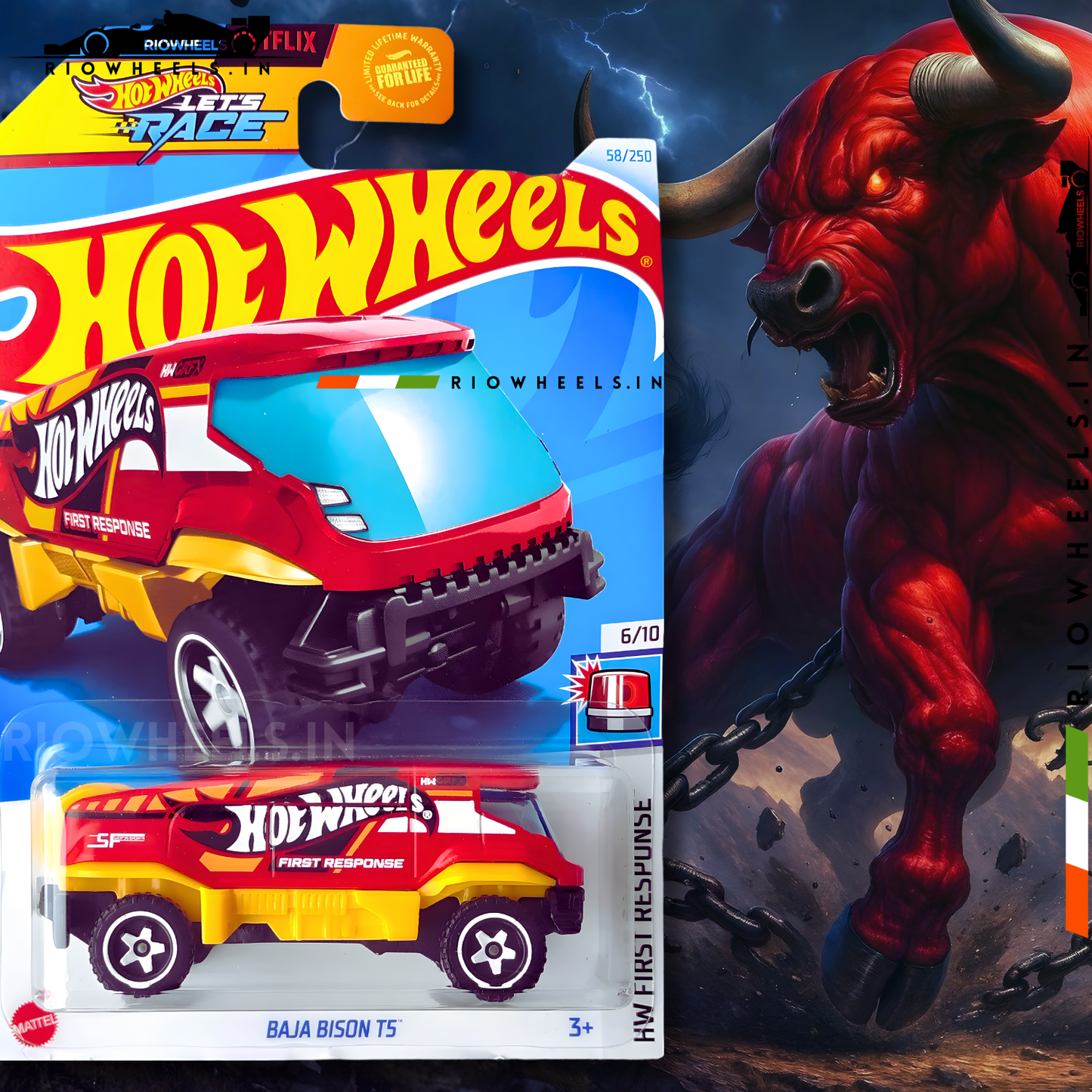 189/- || BAJA BISON T5 - HOT WHEELS || RED