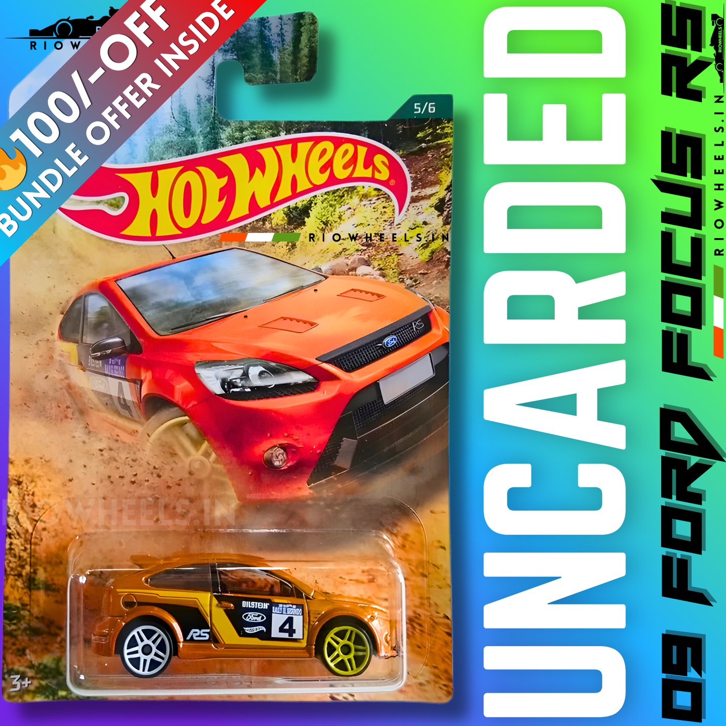 449/- || IMPORTED 09 FORD FOCUS RS || UNCARDED - HOT WHEELS (2019 - OLD & RARE)