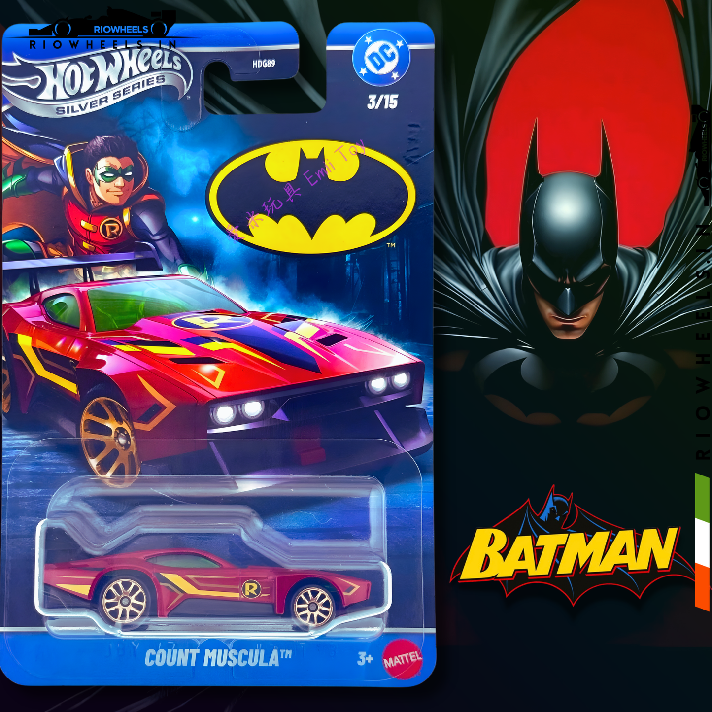 449/- || IMPORTED COUNT MUSCULA - SILVER SERIES - BATMAN - HOT WHEELS